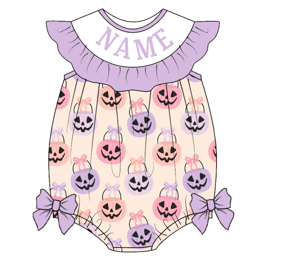 (Pre Order)Siblings Halloween Embroidery Smocked Dress,Set&Romper