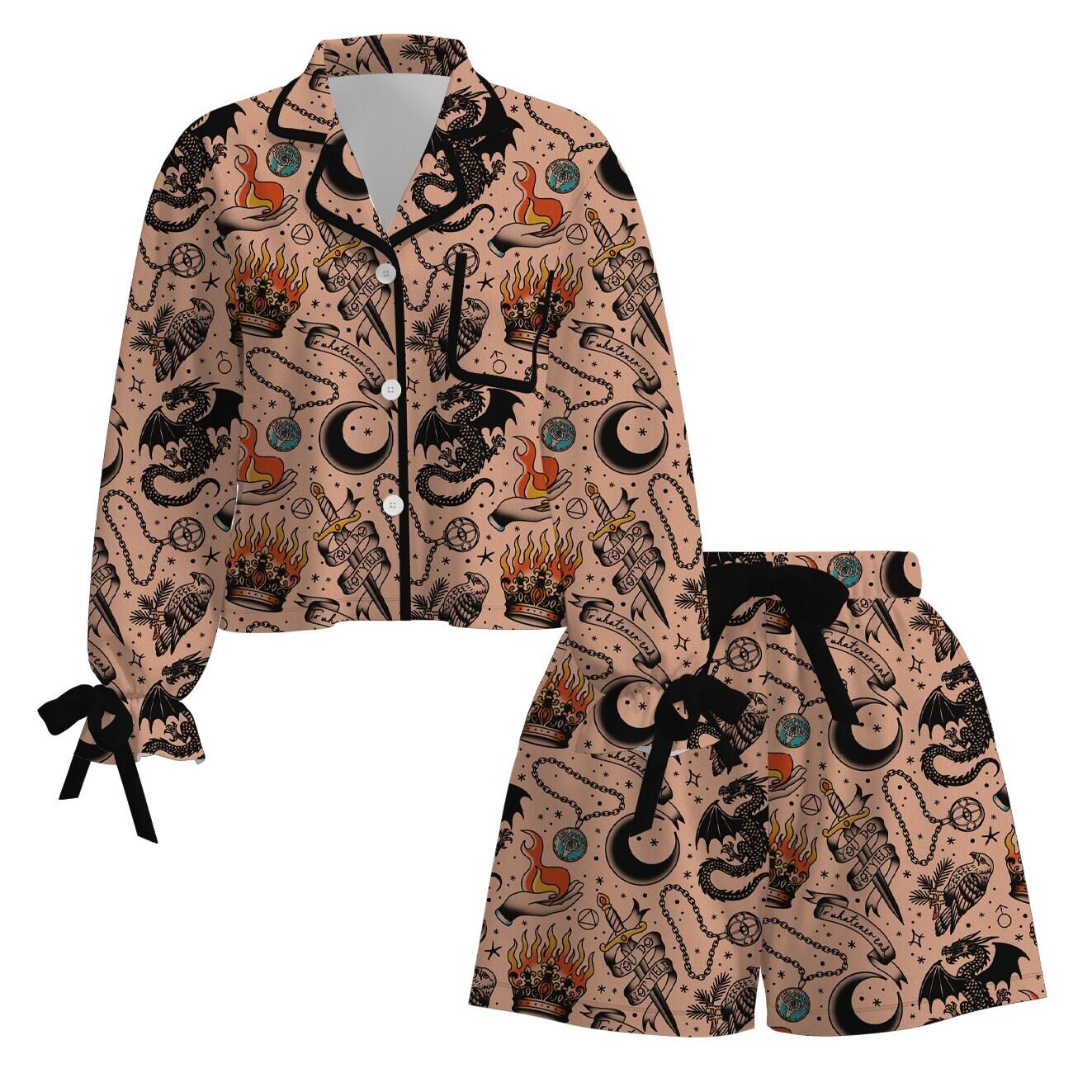(Pre Order)Adults Fall&Winter Print Pajamas