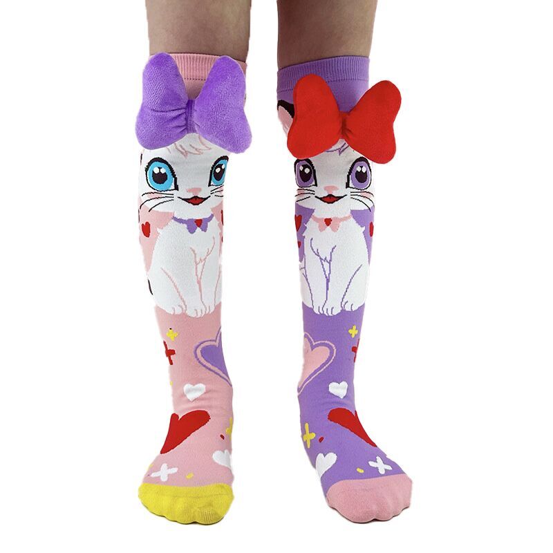 (Pre Order)Girls Fall&Winter Cartoon Jacquard Stockings