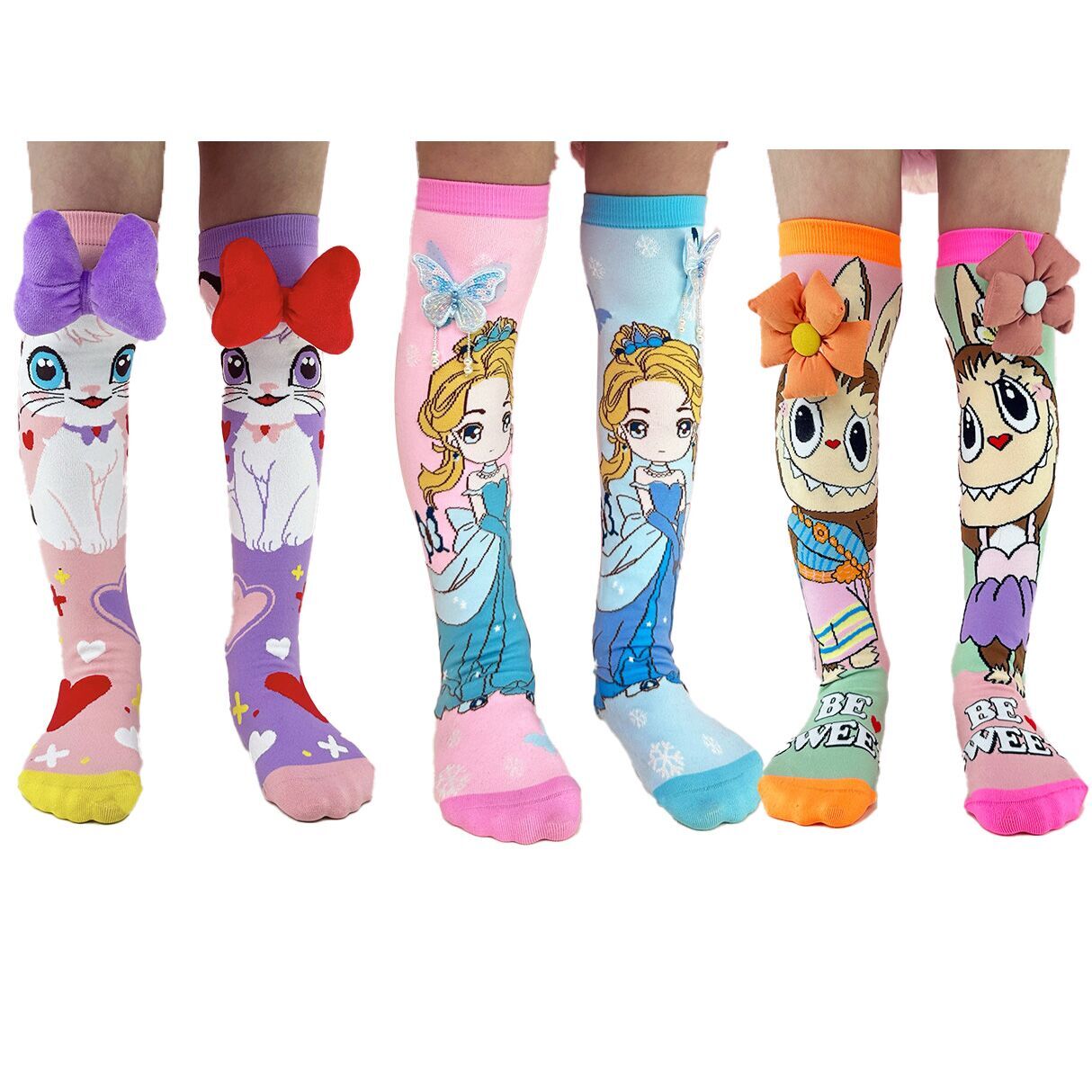 (Pre Order)Girls Fall&Winter Cartoon Jacquard Stockings
