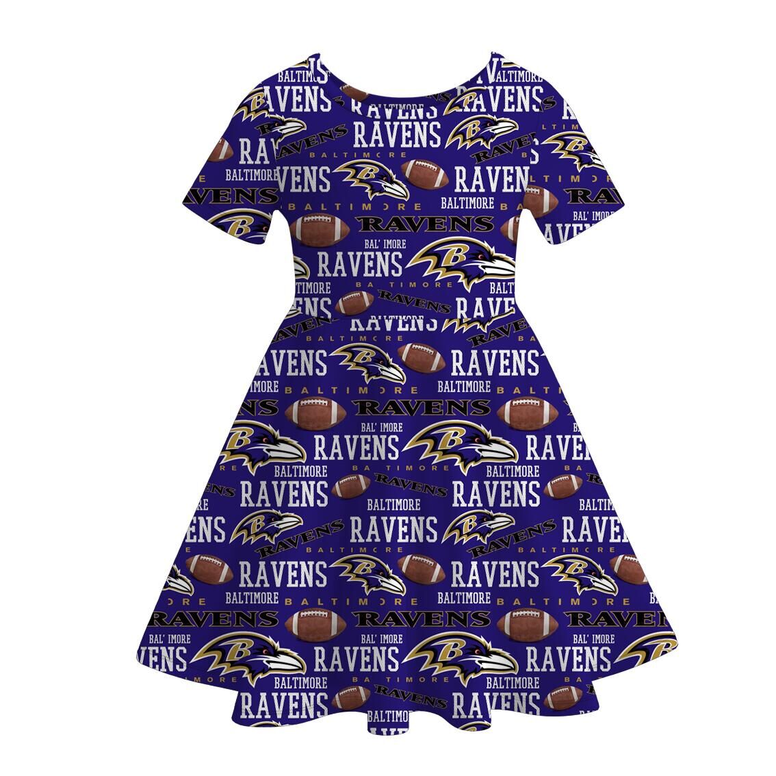 (Pre Order)Boys and Girls Football Print Top&Dress