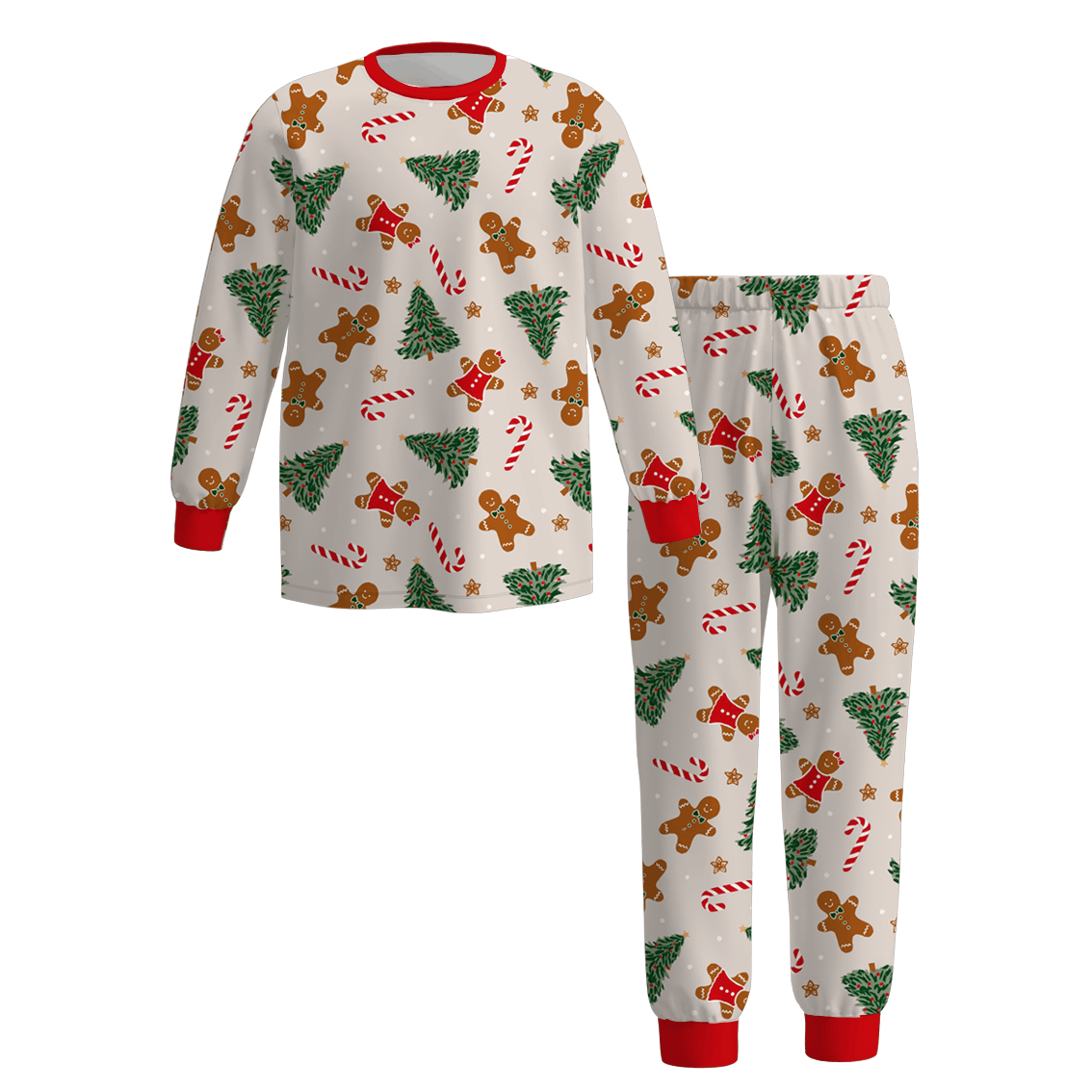 (Pre Order)Family Christmas Gingerbread Print Pajamas