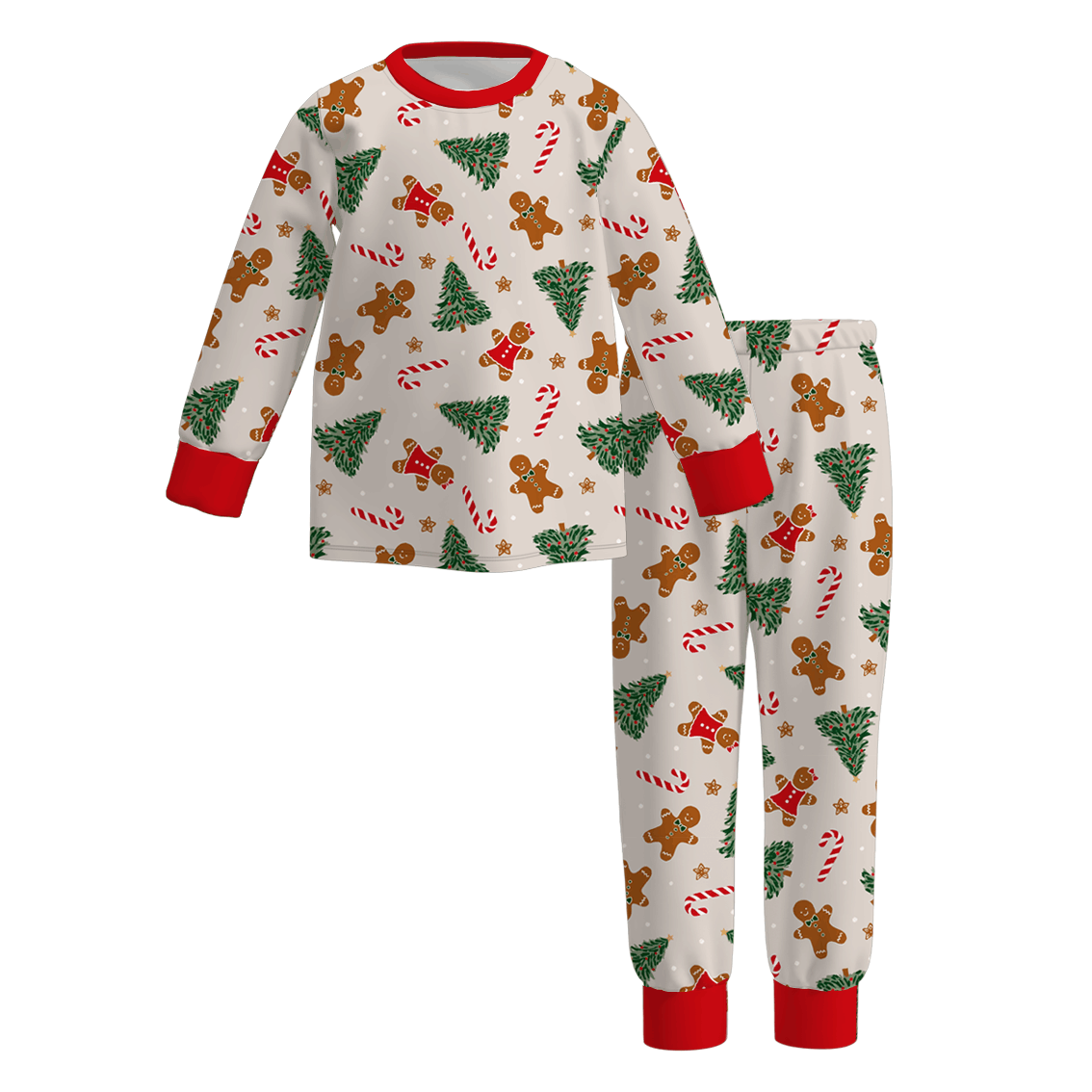(Pre Order)Family Christmas Gingerbread Print Pajamas