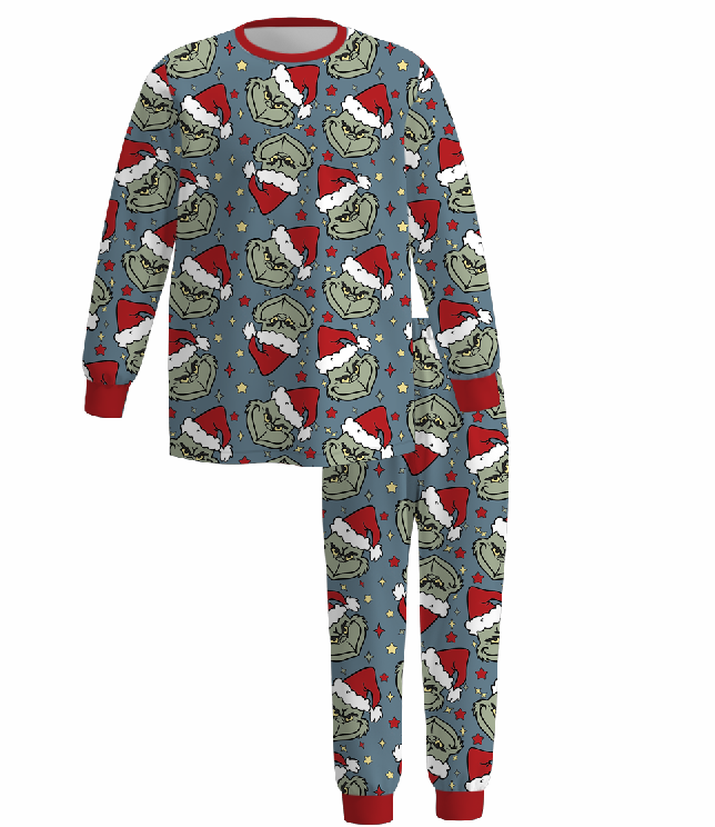 (Pre Order)Family Christmas Cartoon Print Pajamas