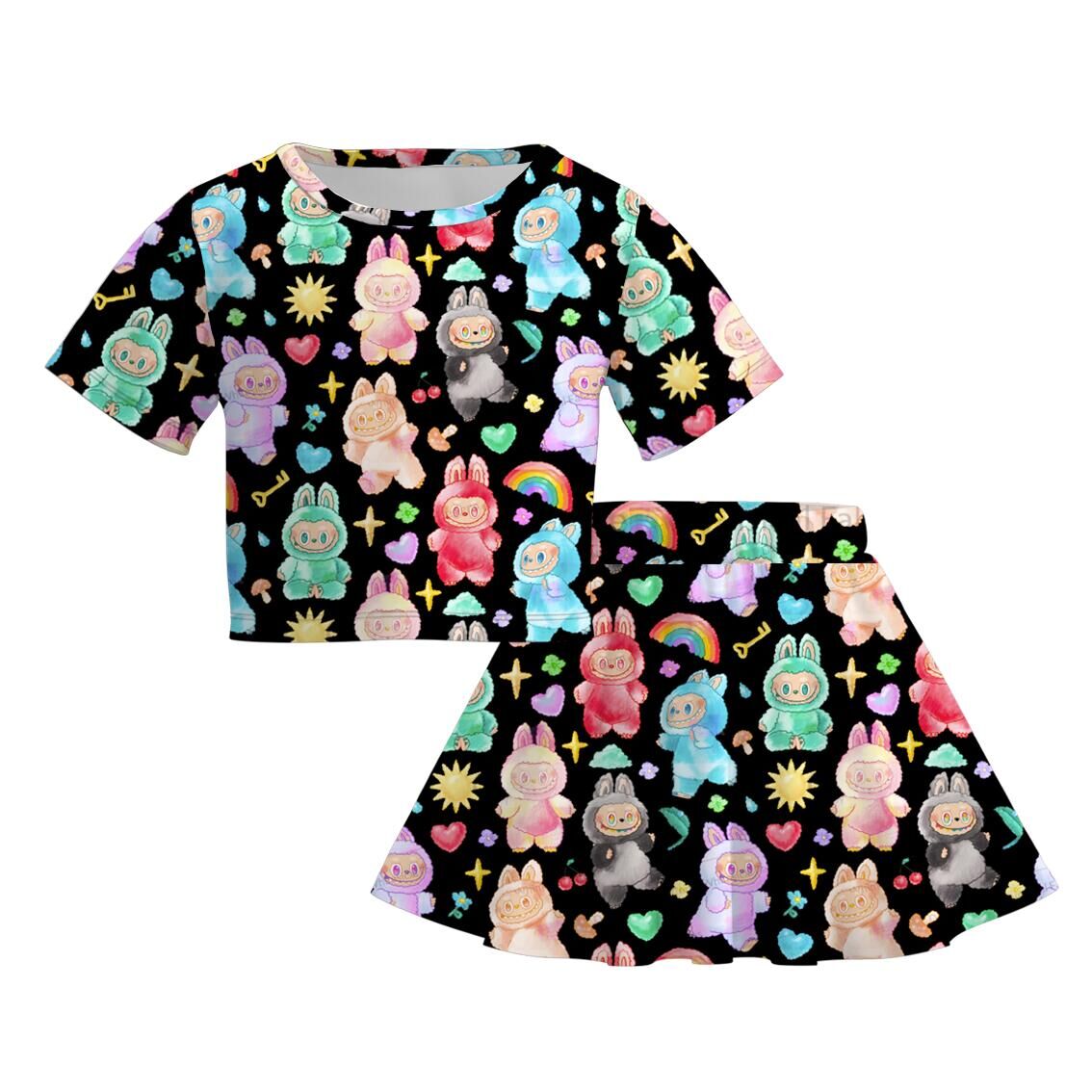 (Pre Order)Girls Summer LBB Print Skirt Set