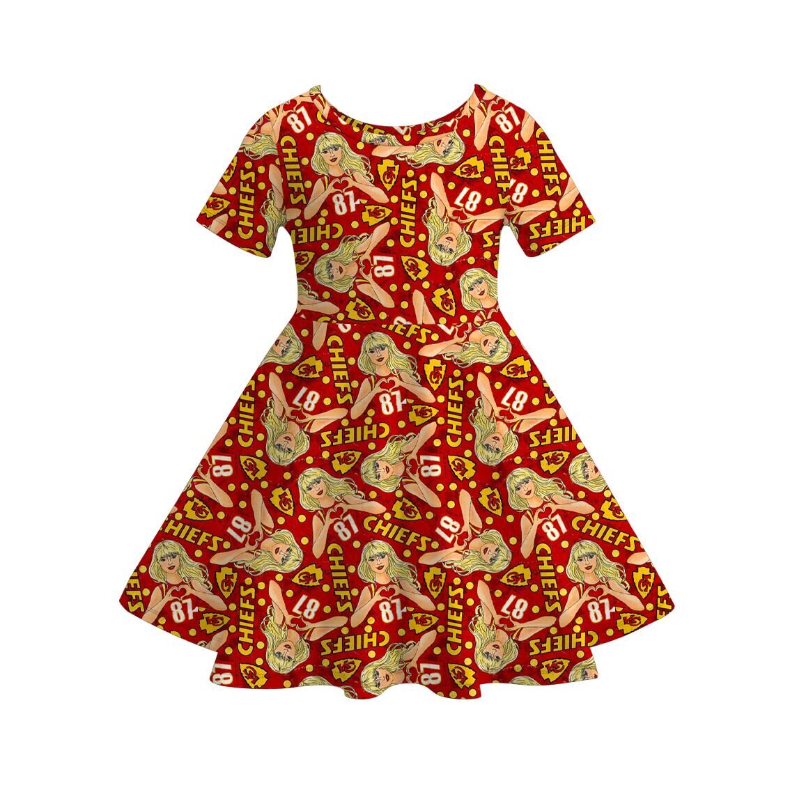 (Pre Order)Girls TS Print Dress