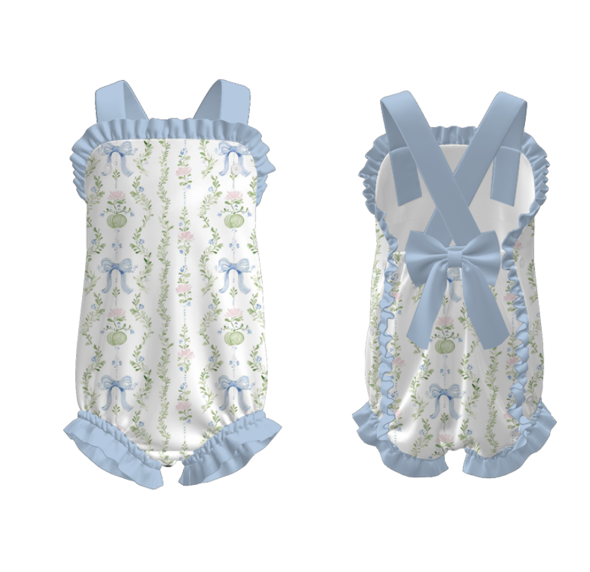 (Pre Order)Toddler Girls Floral Print Romper