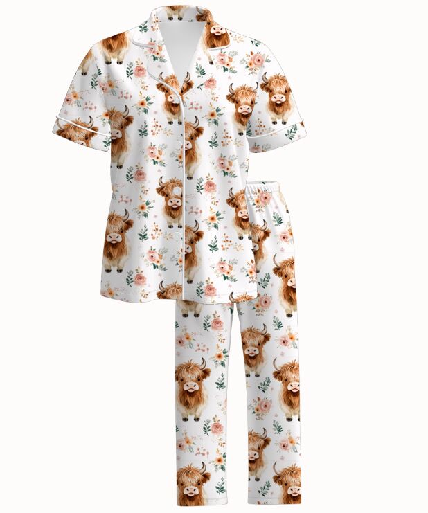 (Pre Order)Family Fall Cowgirl Print Dress,Pajamas,Romper