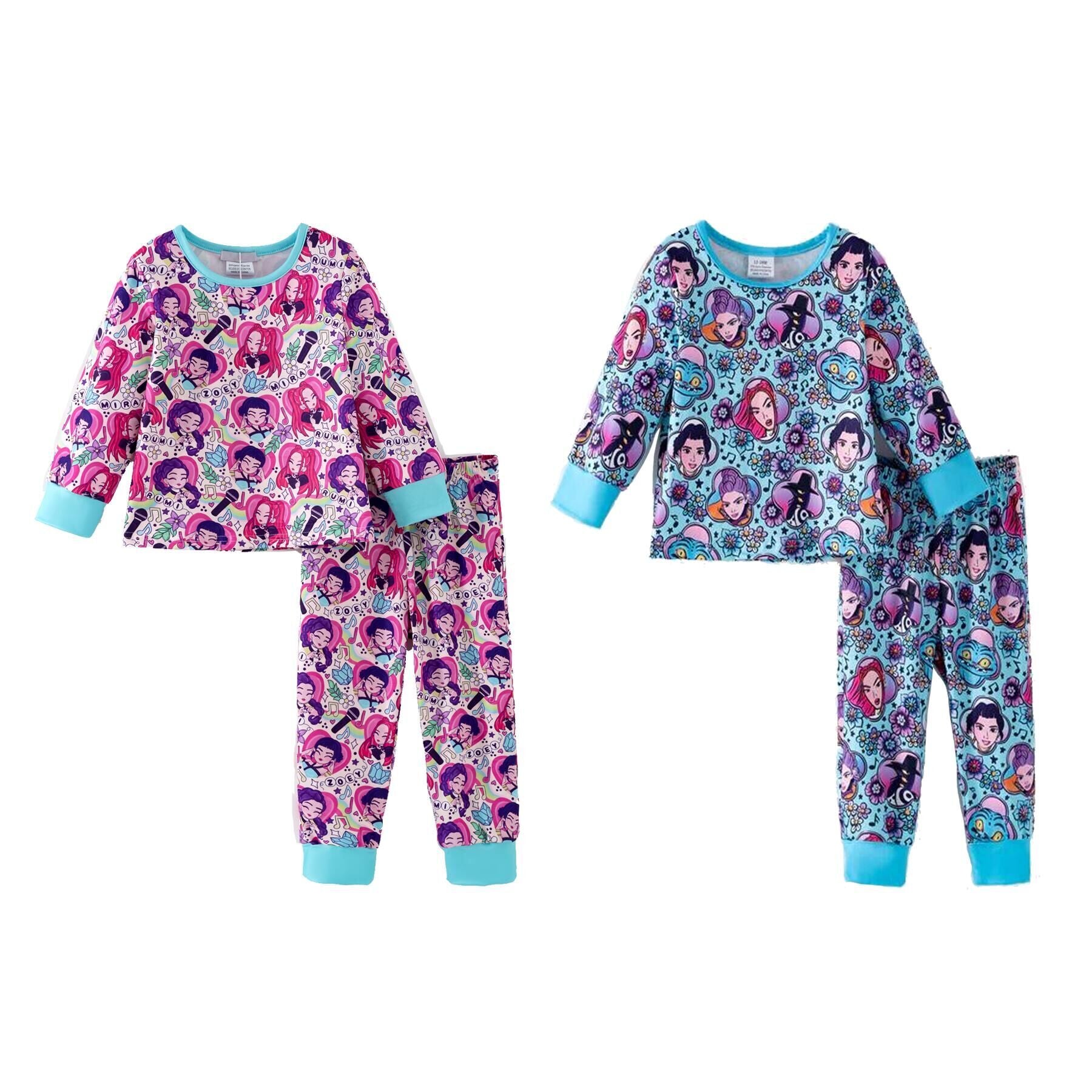 (Pre Order,Prepack Zone)Girls Movie Character Print Pajamas(Mix Size)