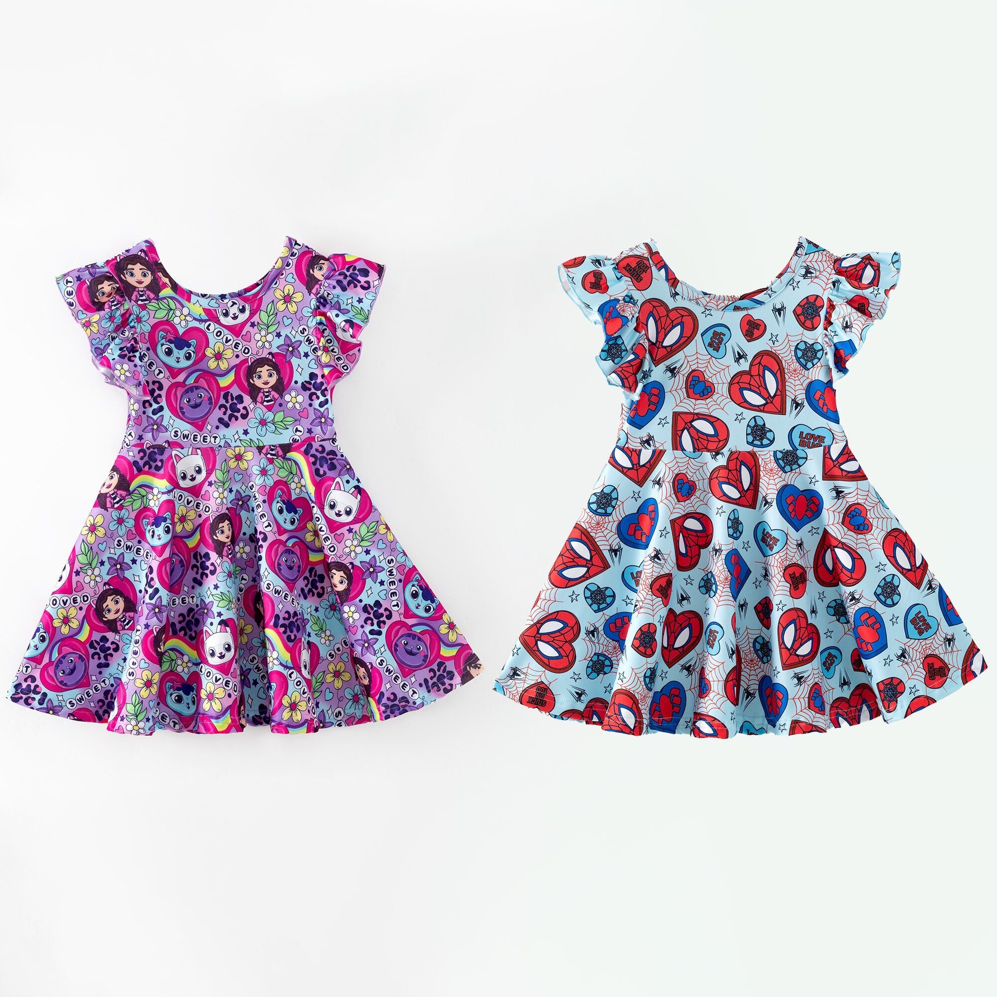 (Pre Order,Prepack Zone)Girls Spring&Summer Cartoon Print Dress(Mix Size)