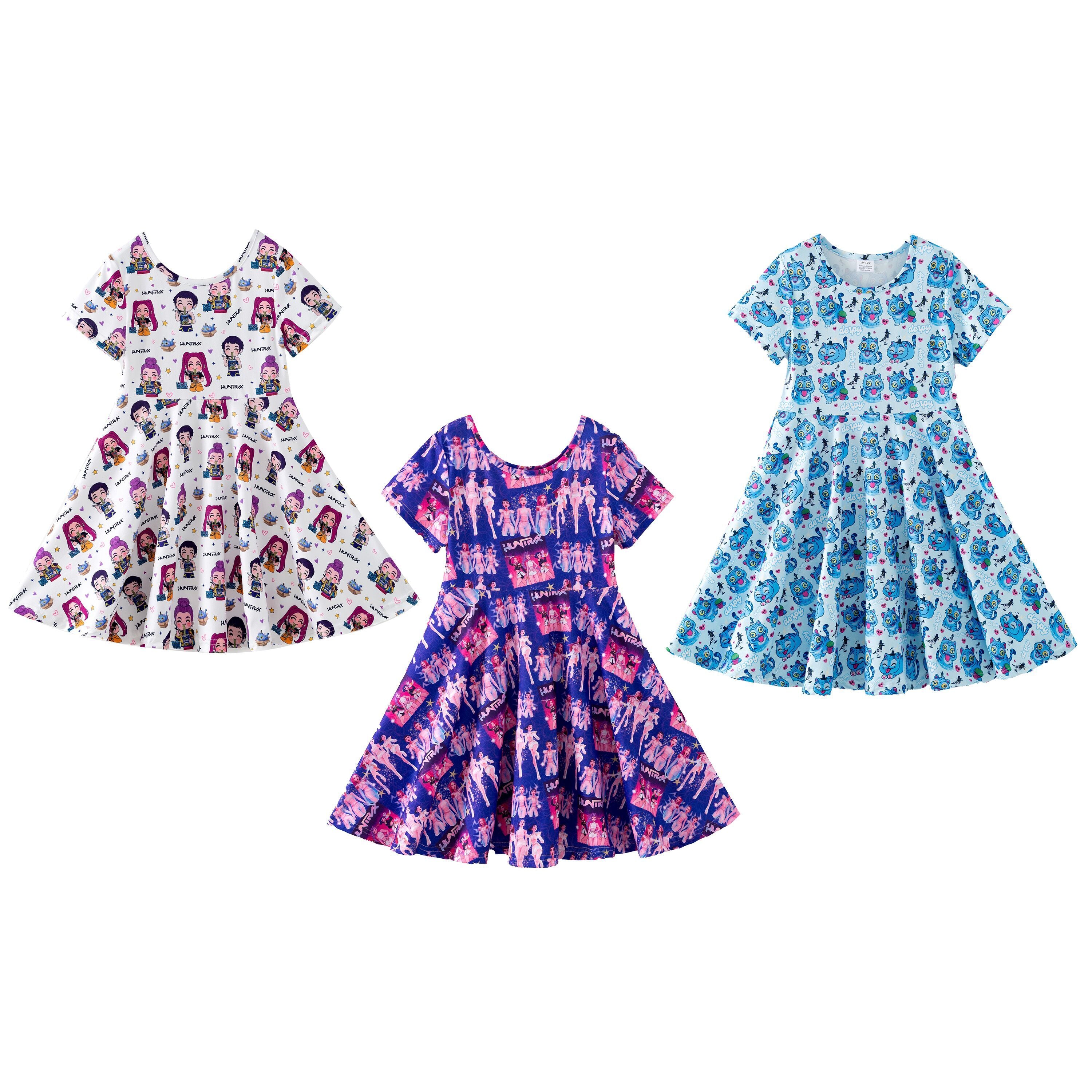 (Pre Order,Prepack Zone)Girls Movie Character Print Dress(Mix Size)