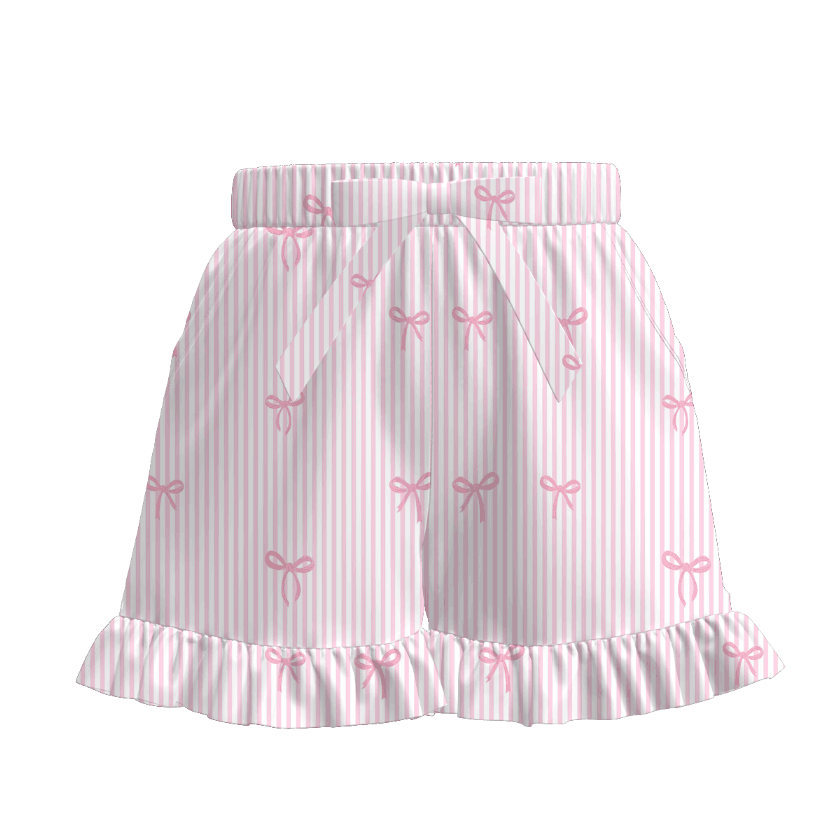 (Pre Order)Mommy and Me Spring&Summer Bow Print Shorts