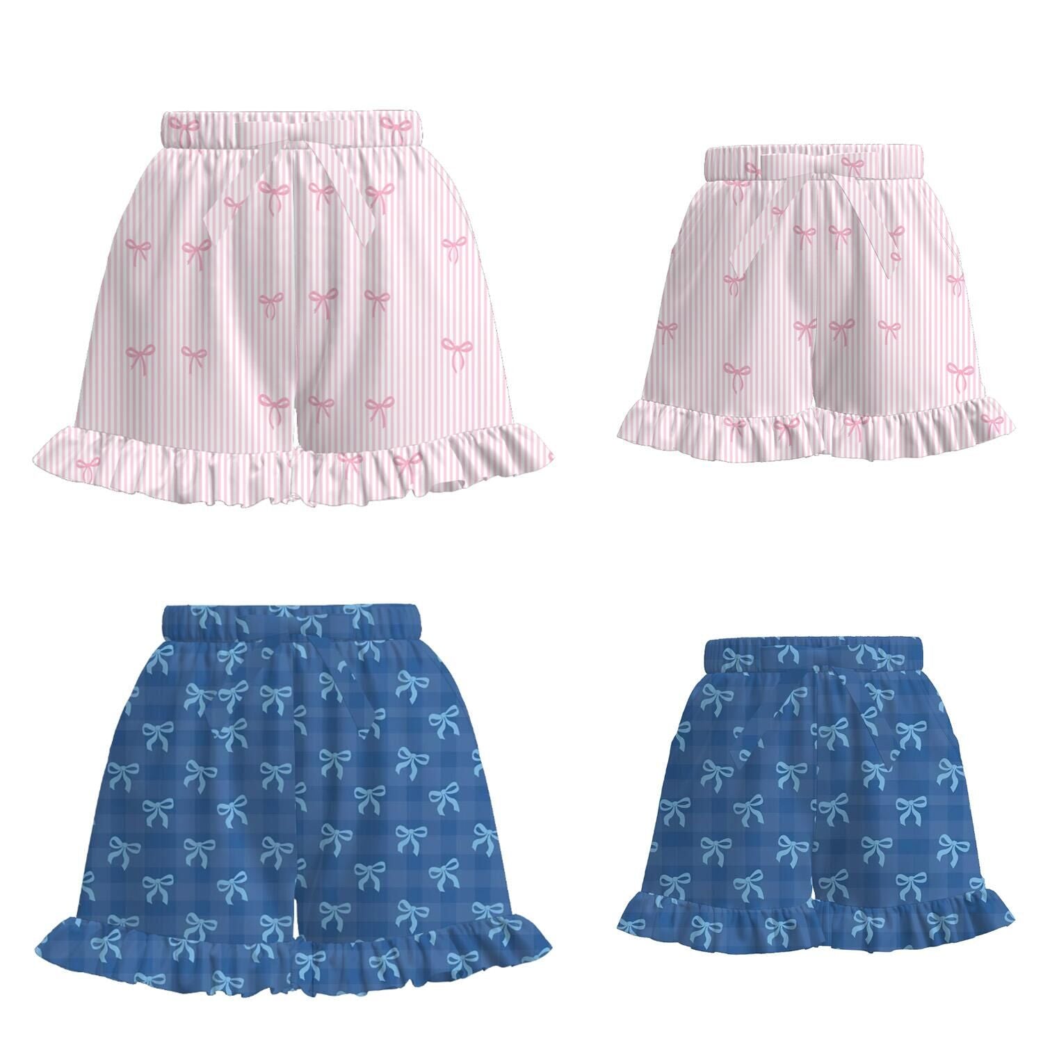 (Pre Order)Mommy and Me Spring&Summer Bow Print Shorts