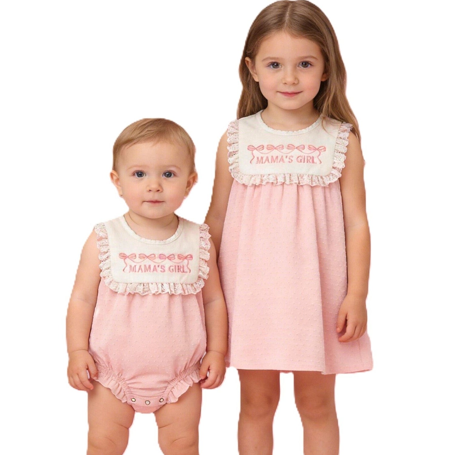 (Pre Order)Sisters MAMA'S GIRL Embroidery Dress&Romper