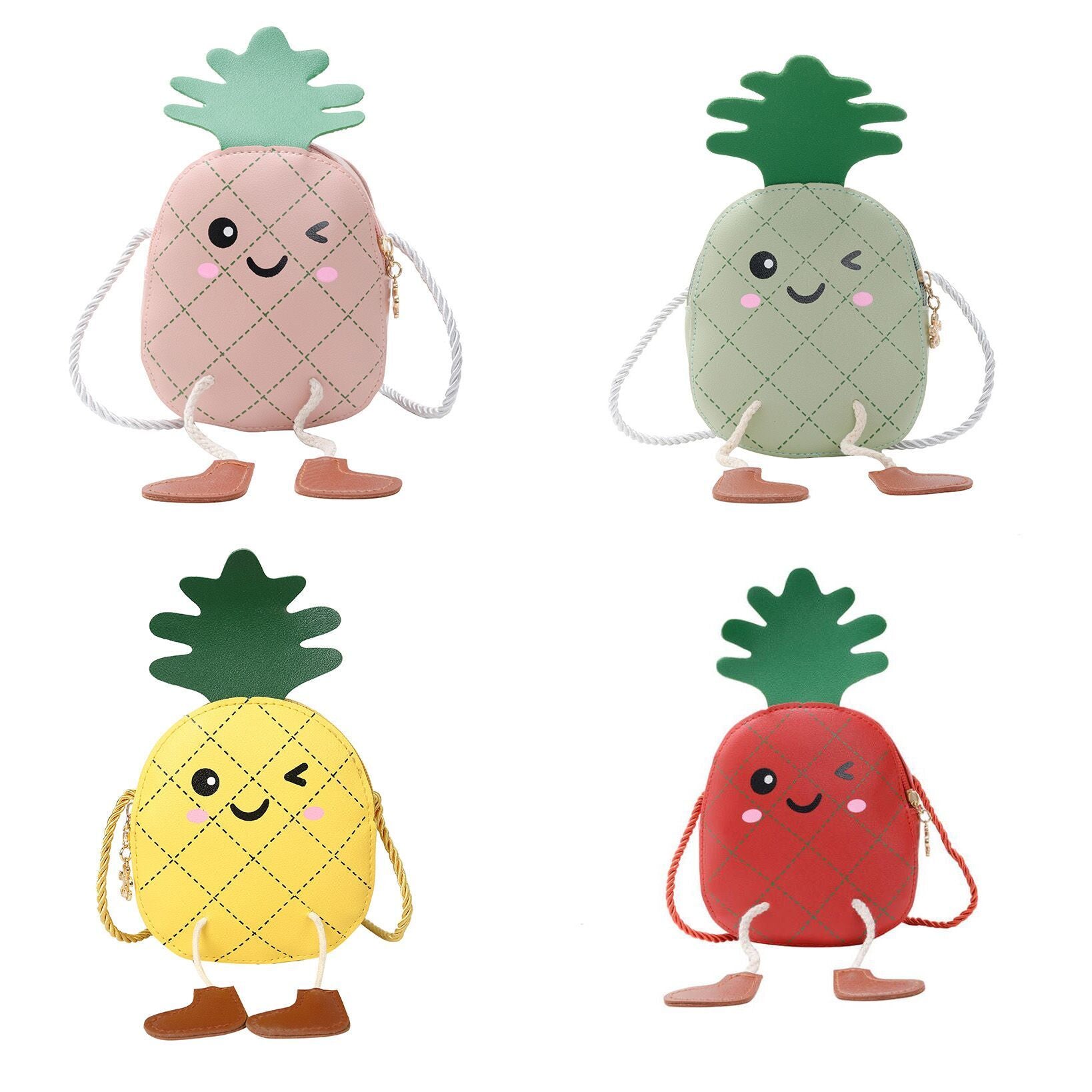 (Pre Order)Girls Spring&Summer Pineapple Shape Crossbody Bag
