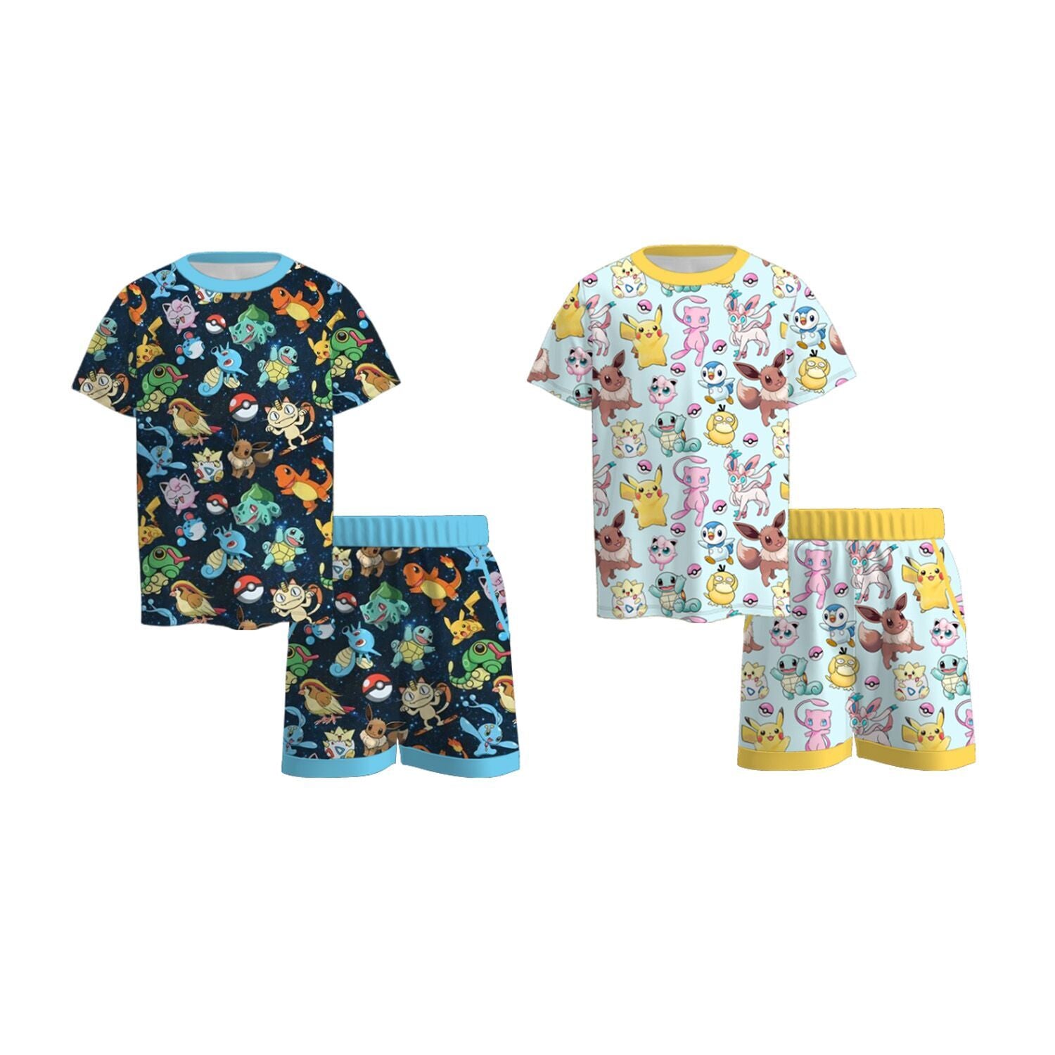 (Pre Order)Boys Spring&Summer Cartoon Print Shorts Set