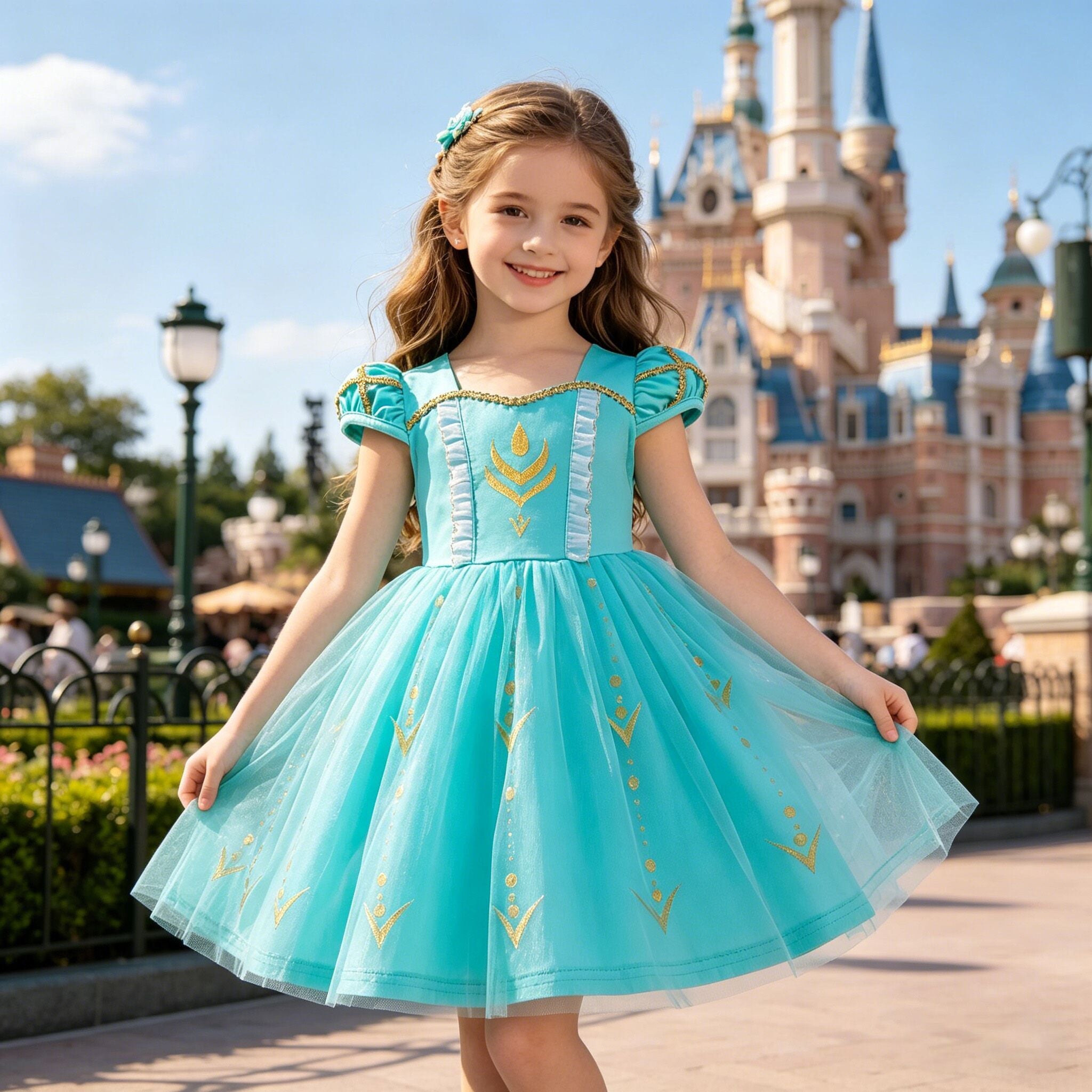 (In Production)Girls Summer Princess Tulle Dress