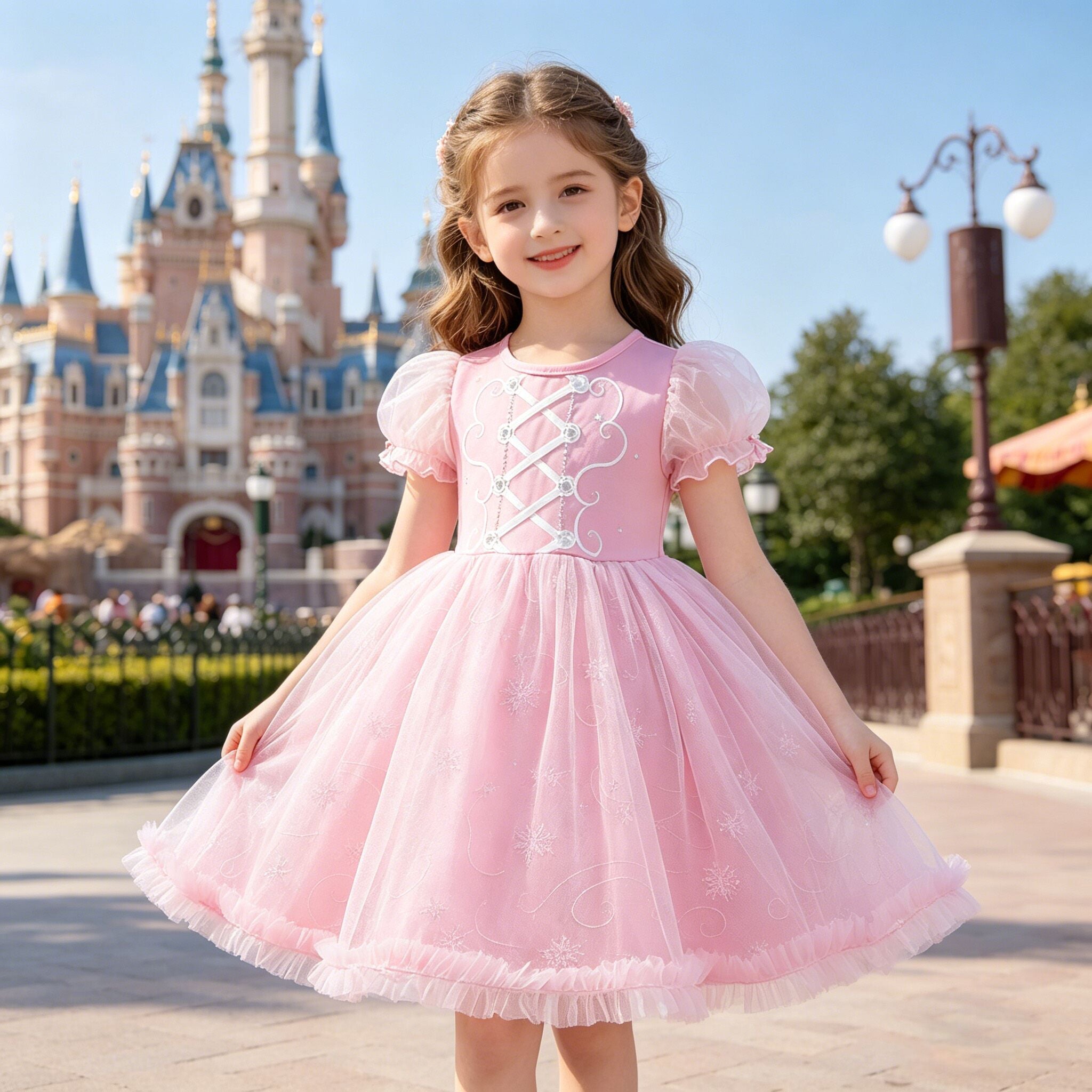 (In Production)Girls Summer Princess Tulle Dress