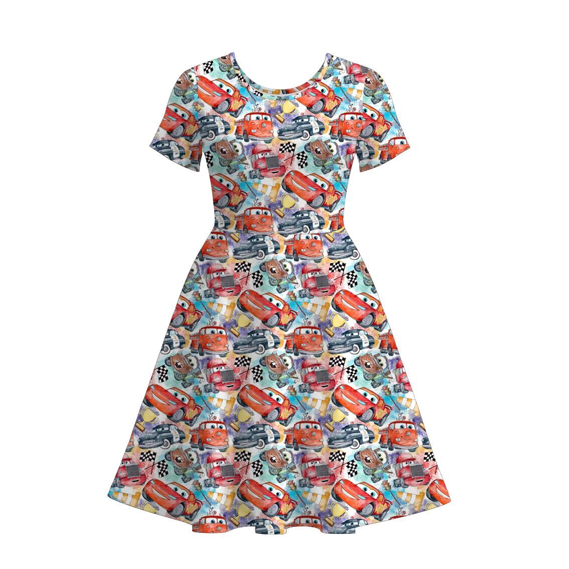 (Pre Order)Family Summer Cartoon Print Dress
