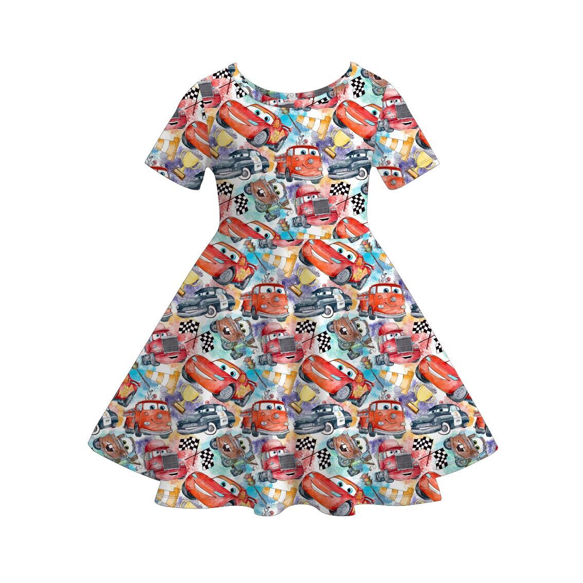 (Pre Order)Family Summer Cartoon Print Dress