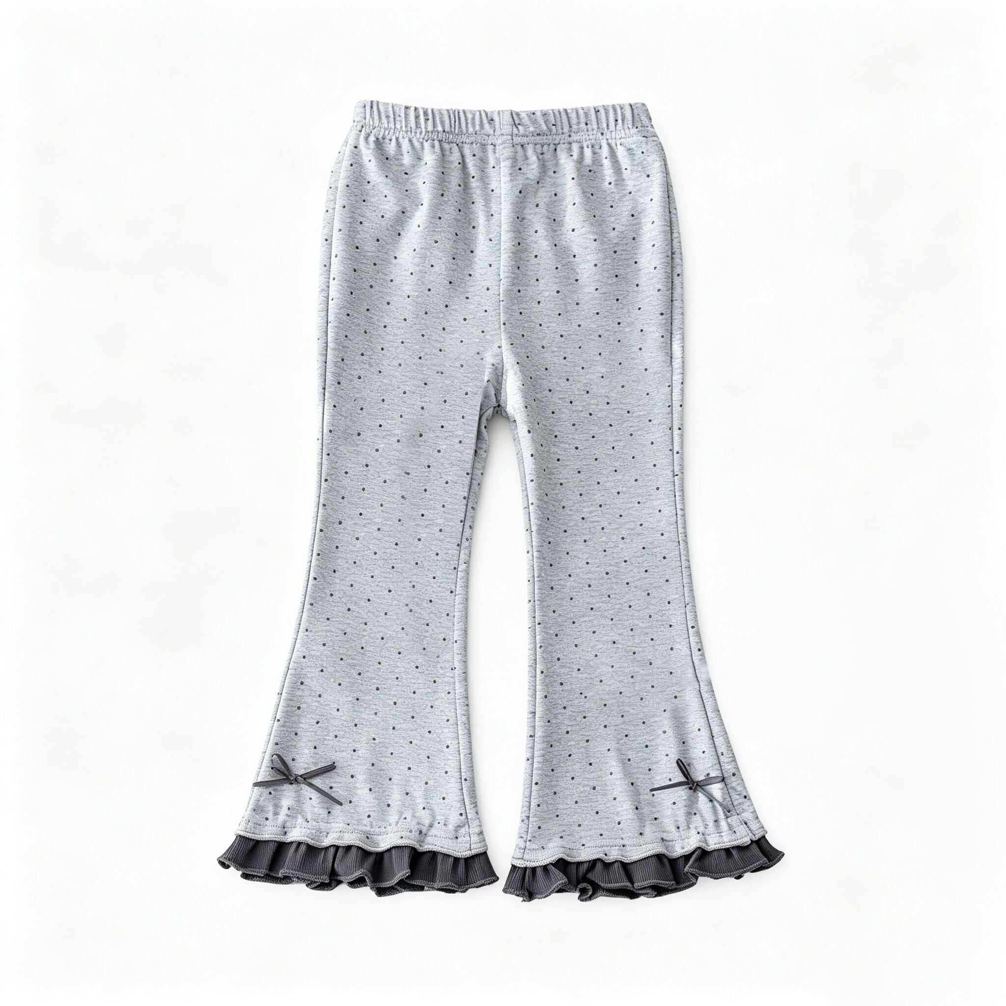 (In Production)Girls Polka Dot Lace Flared Pants