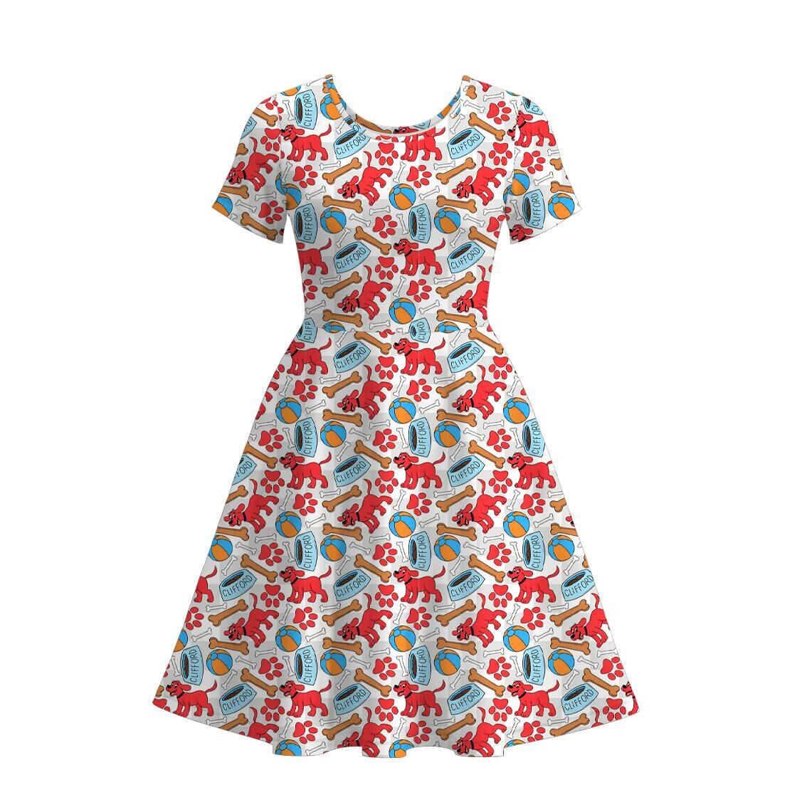 (Pre Order)Adults Cartoon Print Dress