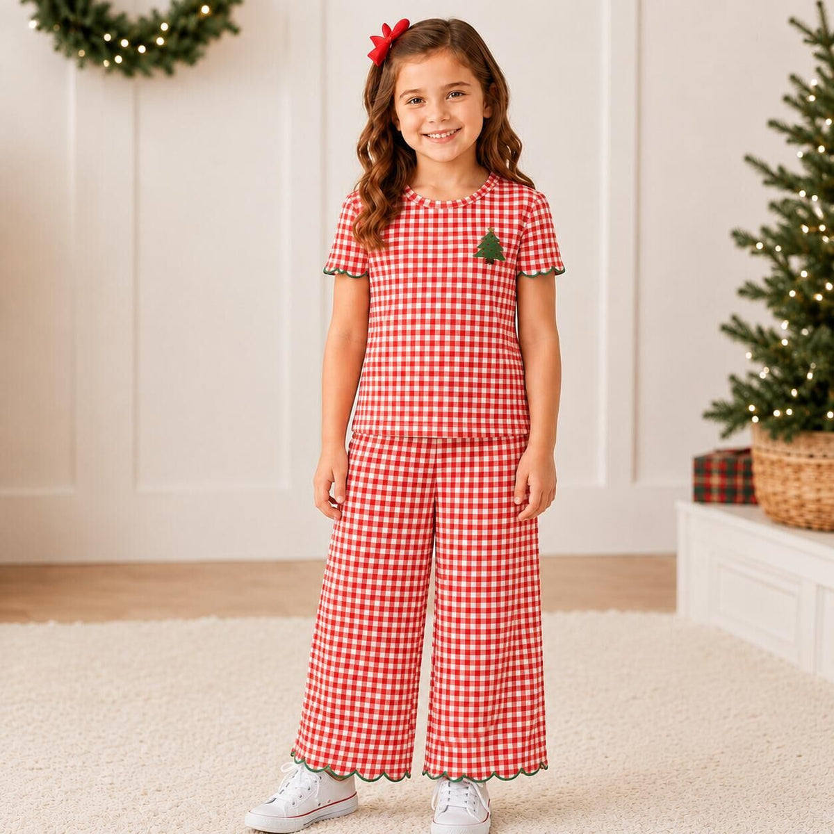 (Pre Order)Sisters Christmas Embroidery Scallop Set