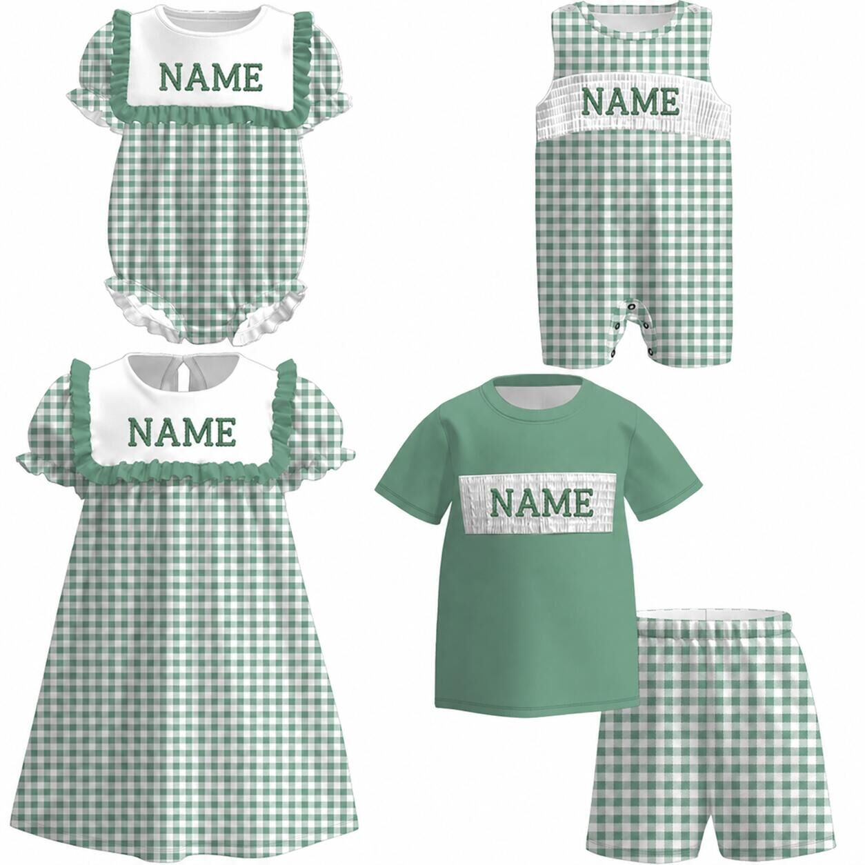 (Pre Order)Siblings Spring&Summer Duck Embroidery Dress,Set&Romper