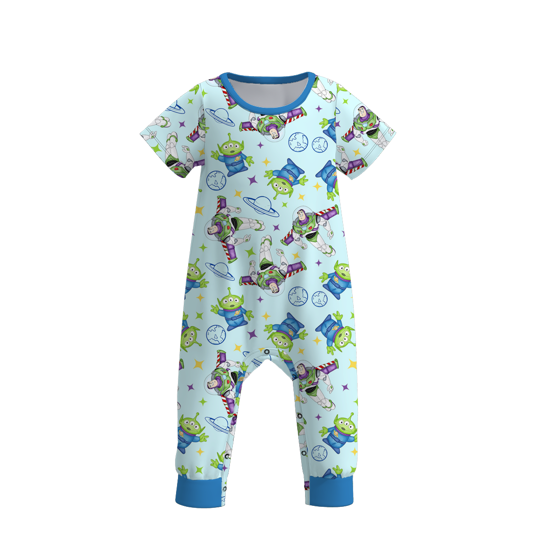 (Pre Order)Boys Summer Cartoon Print Romper