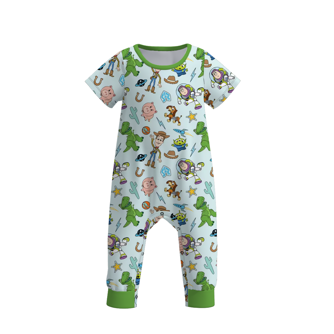 (Pre Order)Boys Summer Cartoon Print Romper