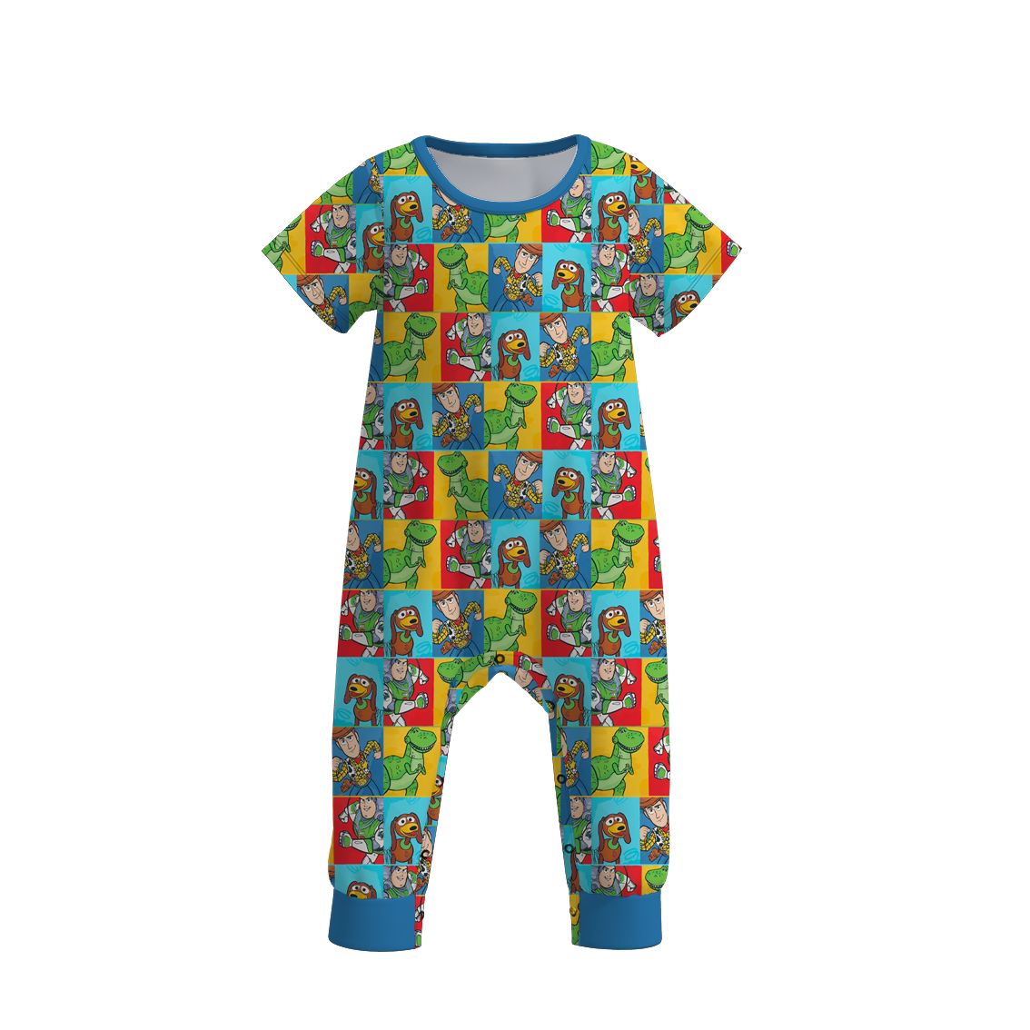 (Pre Order)Boys Summer Cartoon Print Romper