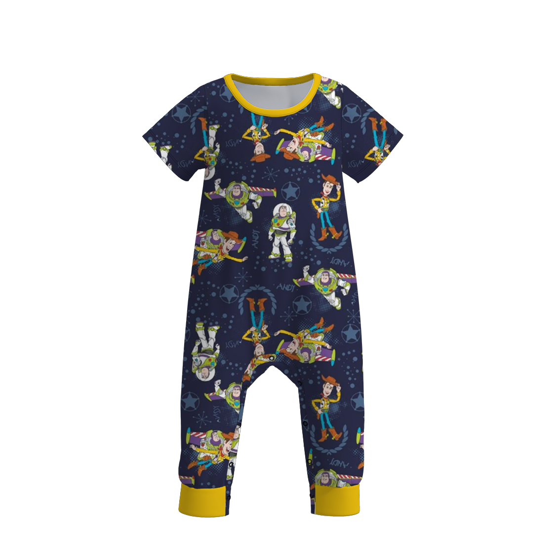 (Pre Order)Boys Summer Cartoon Print Romper