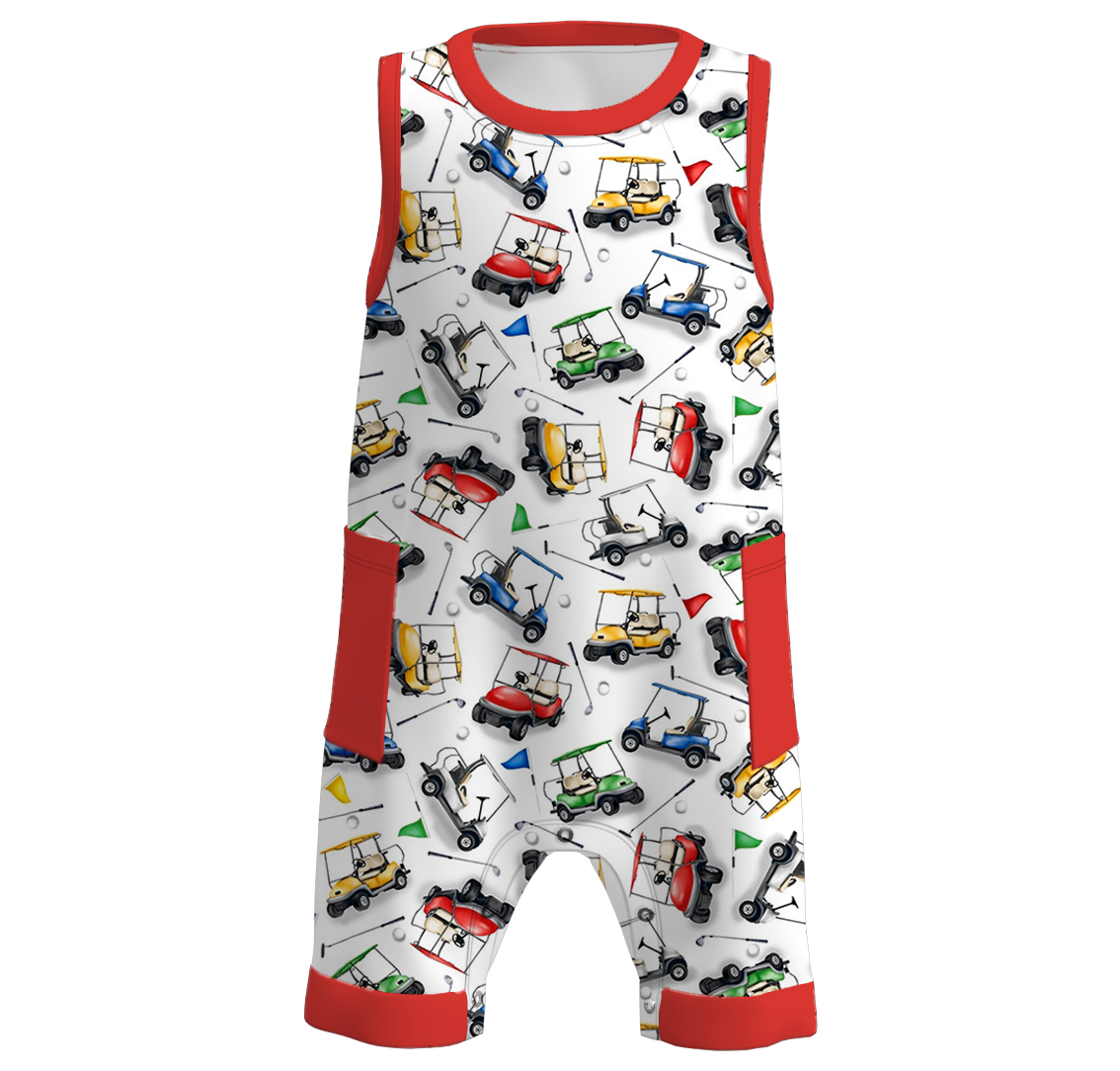(Pre Order)Baby Boys Golf Fishing Print Romper