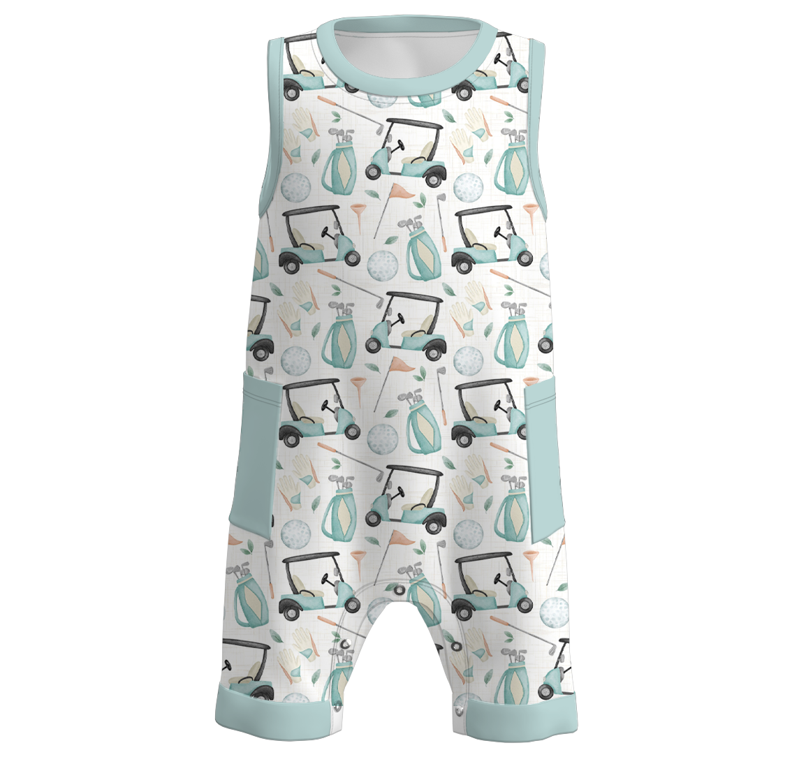 (Pre Order)Baby Boys Golf Fishing Print Romper