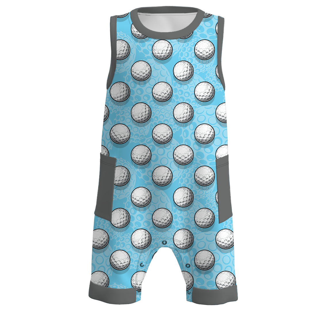 (Pre Order)Baby Boys Golf Fishing Print Romper