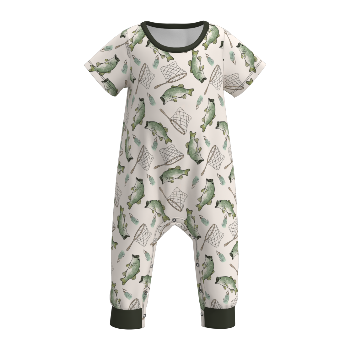 (Pre Order)Baby Boys Summer Animal Print Romper