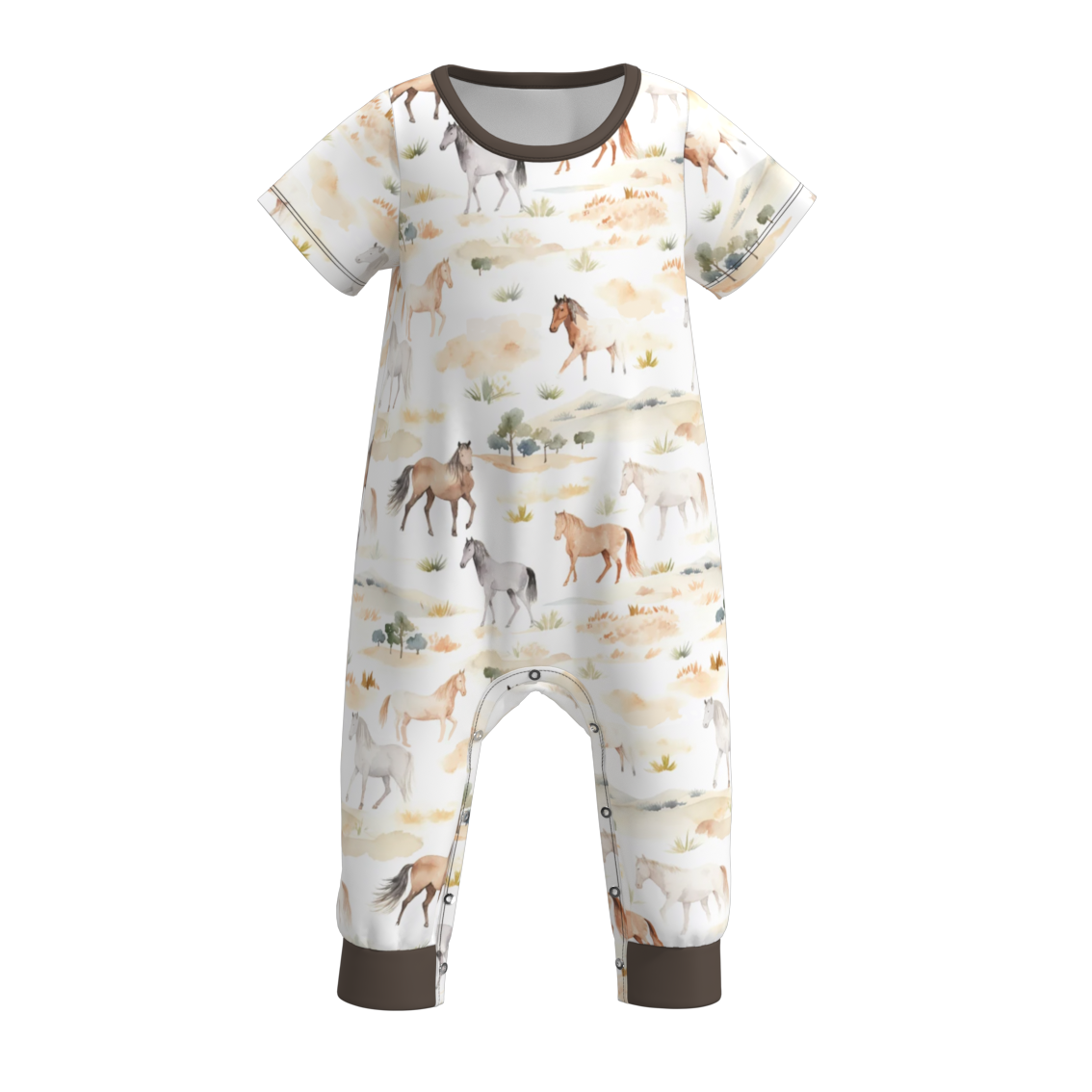 (Pre Order)Baby Boys Summer Animal Print Romper