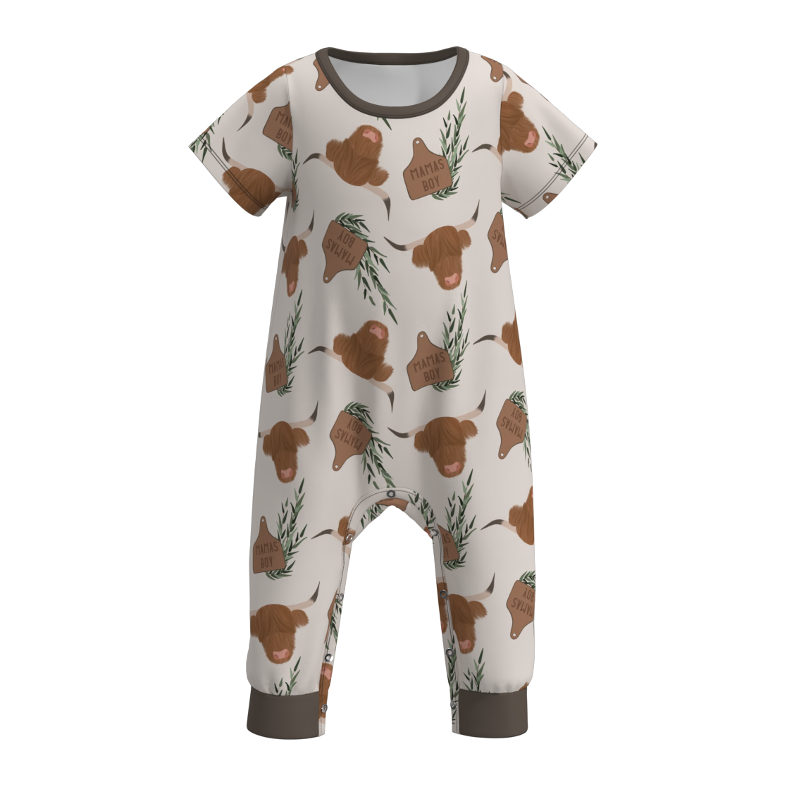 (Pre Order)Baby Boys Summer Animal Print Romper