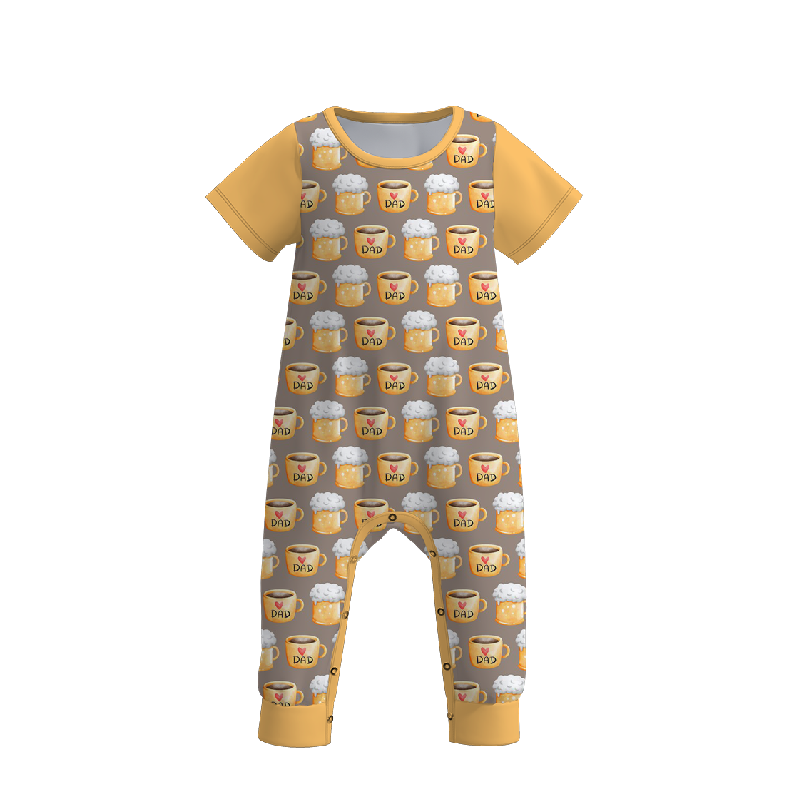 (Pre Order)Baby Boys Summer Truck Father's Day Print Romper