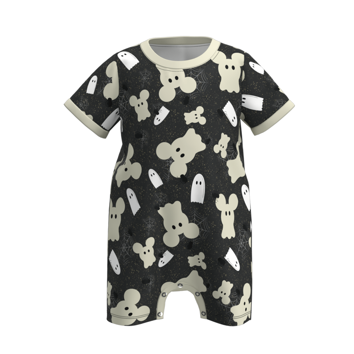 (Pre Order)Baby Boys Halloween Cartoon Print Romper