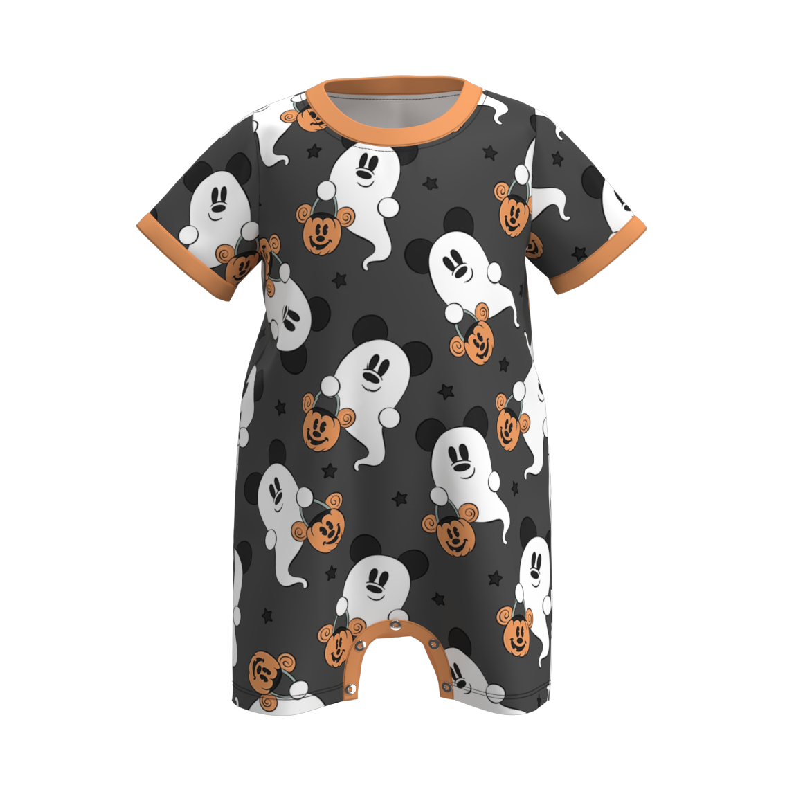(Pre Order)Baby Boys Halloween Cartoon Print Romper