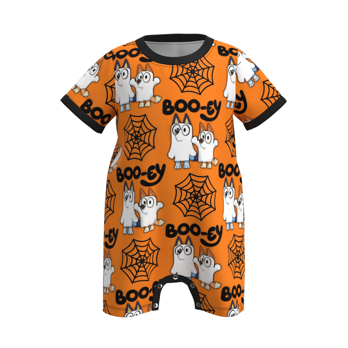 (Pre Order)Baby Boys Halloween Cartoon Print Romper