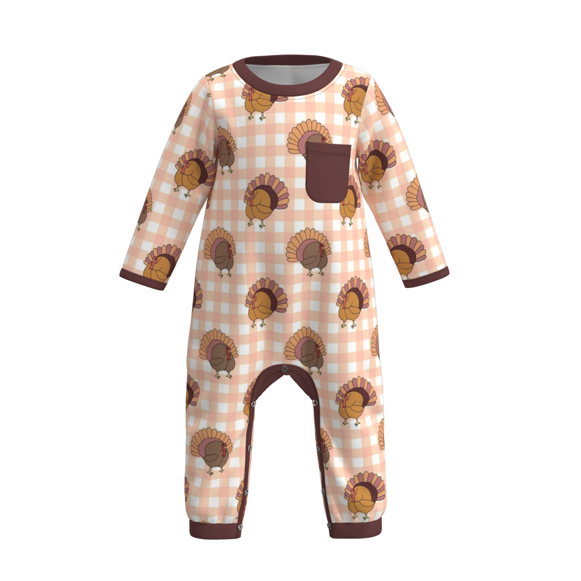 (Pre Order)Baby Boys Thanksgiving Print Romper