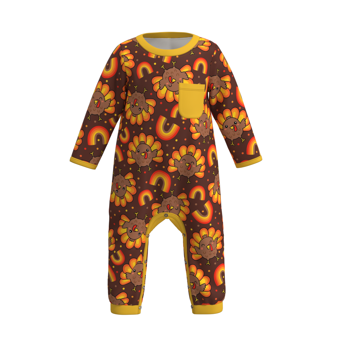 (Pre Order)Baby Boys Thanksgiving Print Romper