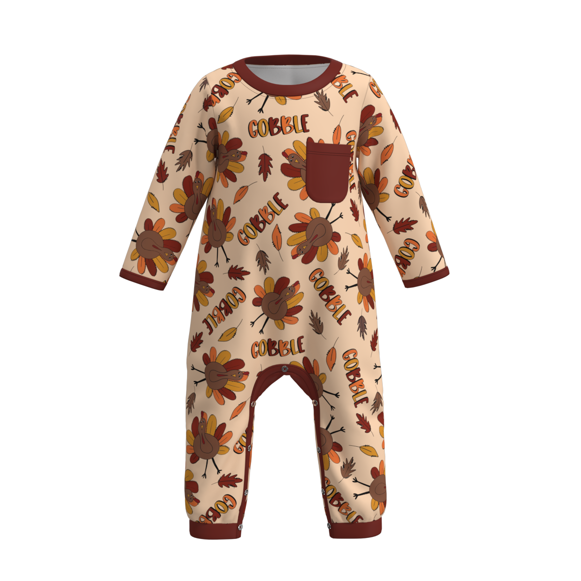 (Pre Order)Baby Boys Thanksgiving Print Romper