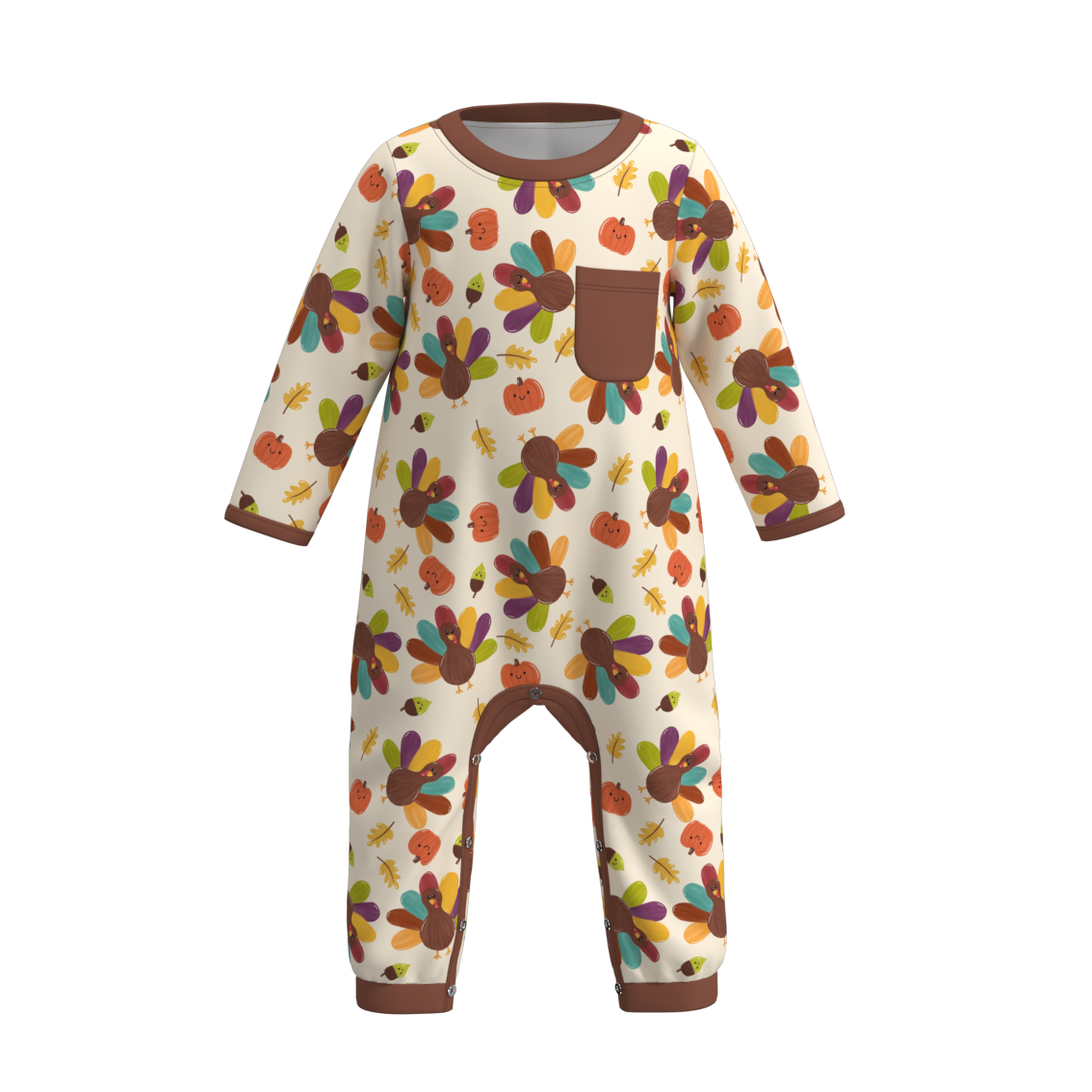 (Pre Order)Baby Boys Thanksgiving Print Romper