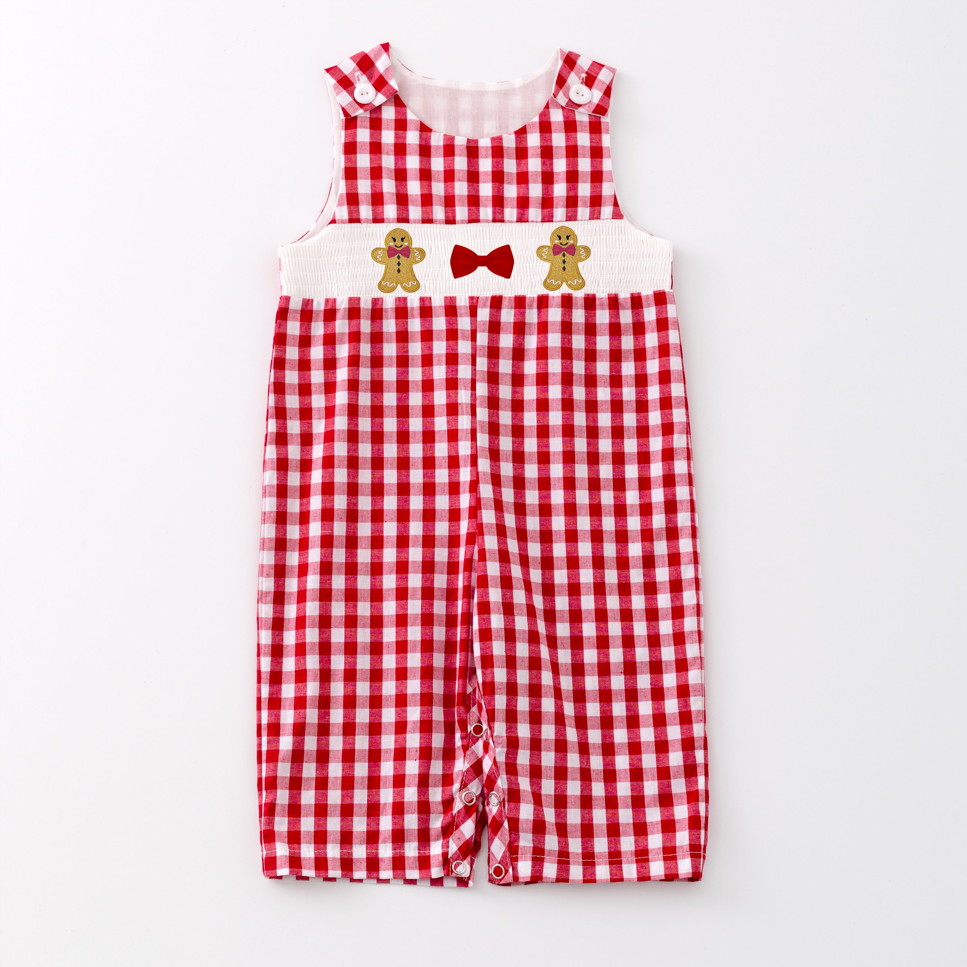 (Pre Order)Girls and Boys Christmas Embroidery Smocked Dress Romper Outfit