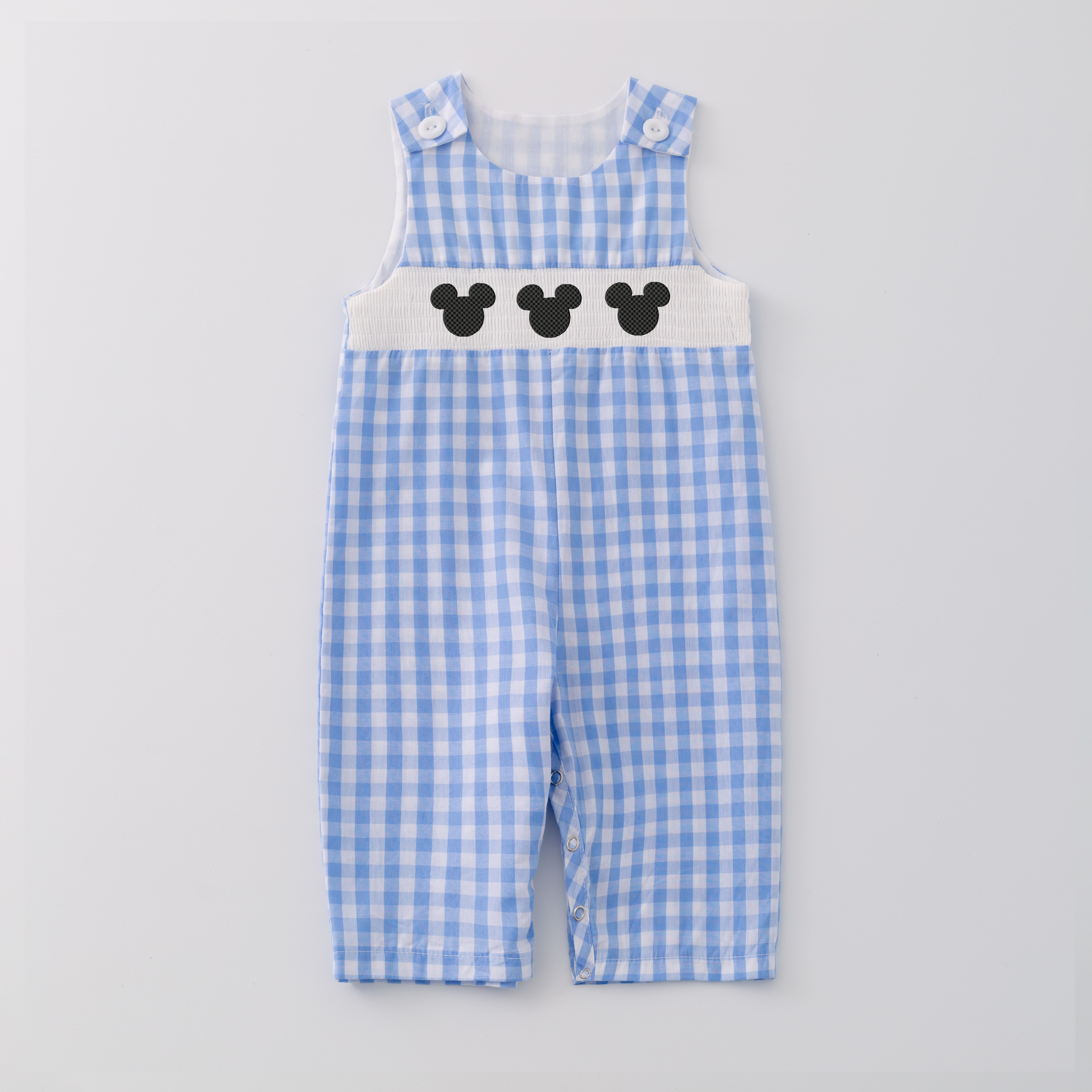 (Pre Order)Boys Cartoon Embroidery Smocked Romper and Outfit Set