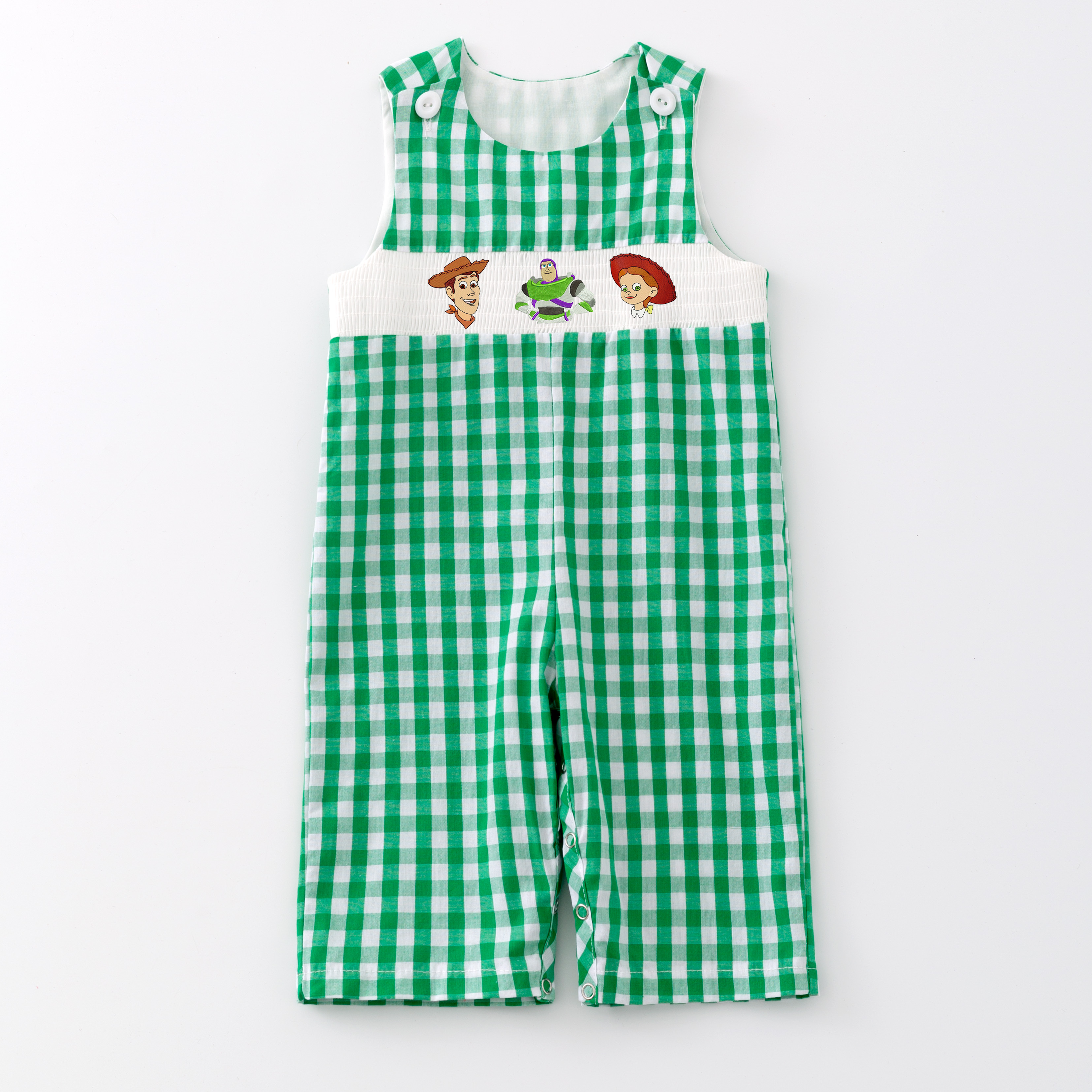 (Pre Order)Boys Cartoon Embroidery Smocked Romper and Outfit Set