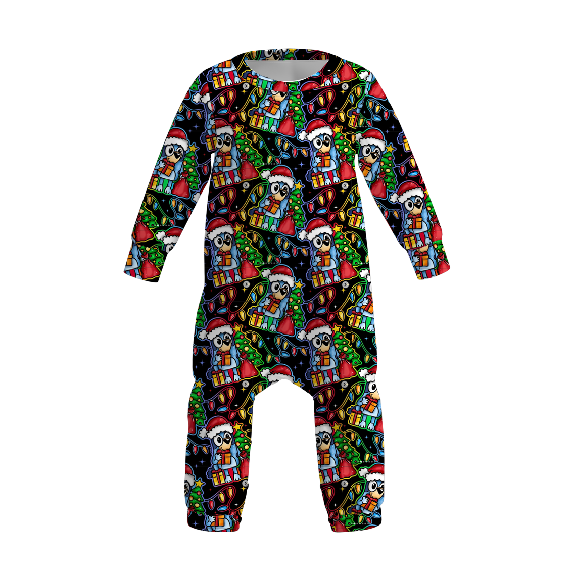 (Pre Order)Baby Boys Christmas Cartoon Print Romper